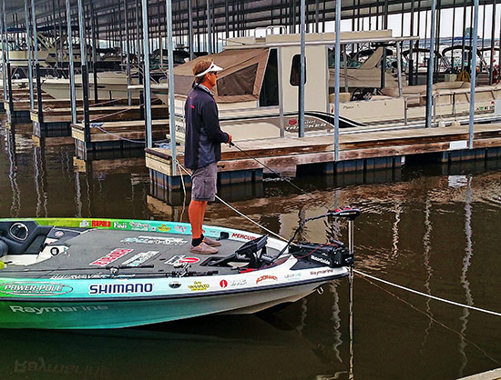 Marina docks were key to a morning shad spawn.