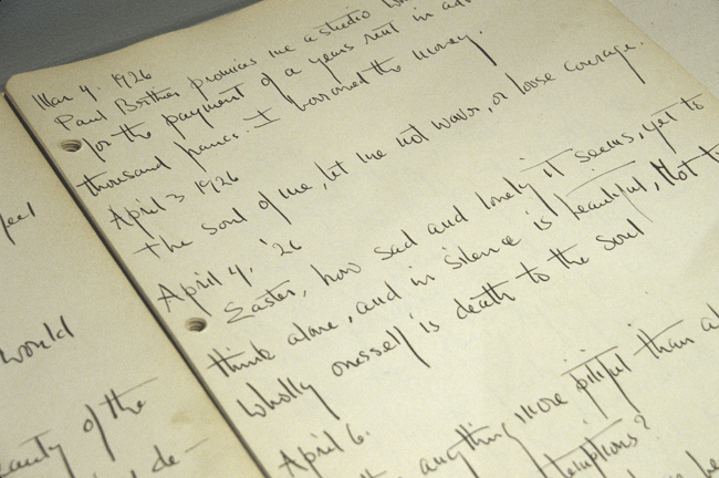  A page from Nancy's journal. Note how brief her entries are. Image by Lynne Yamamoto
