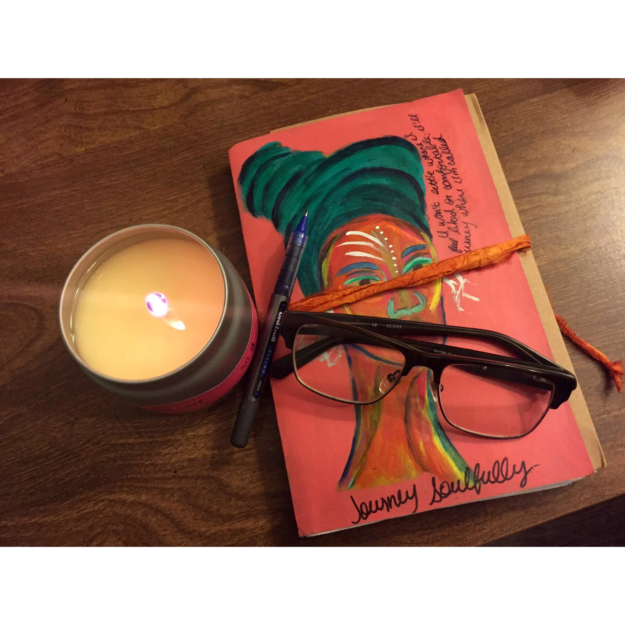 Gabby's first Vagabroad Mantra Cahier, from the Paradesi collection.