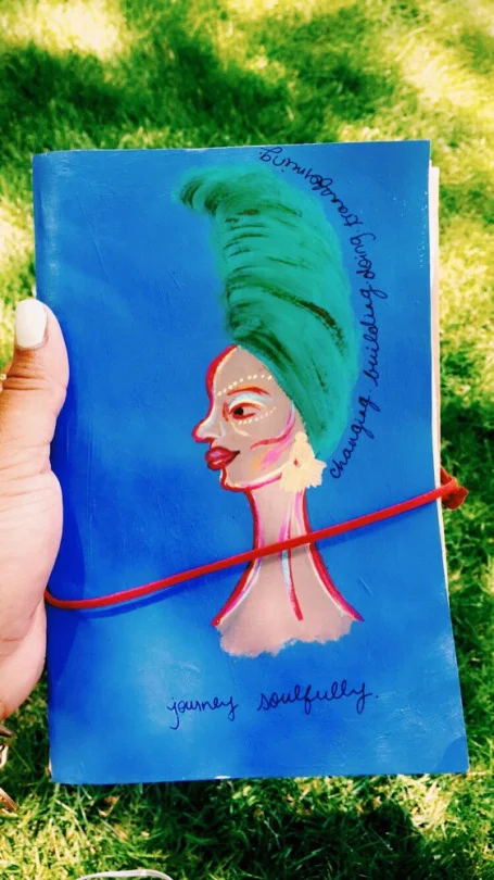 Jordan's first Vagabroad Journal, from the State of Being collection. "changing. building. doing. transforming."