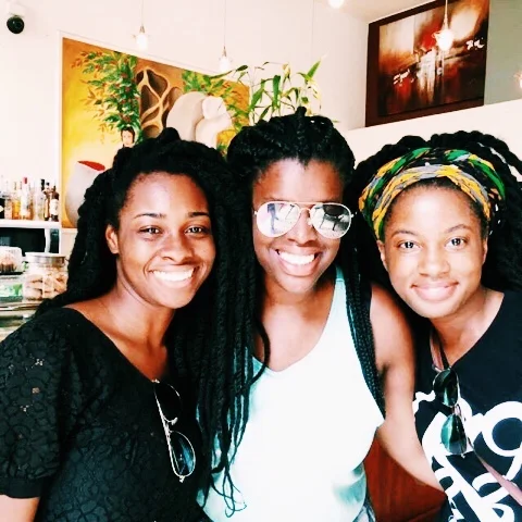 Christina (Far Right) with her sisters.