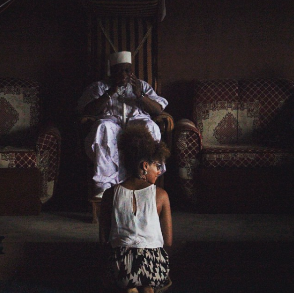 Luna in Nigeria receiving her new name, Osun Yemisi Luna.