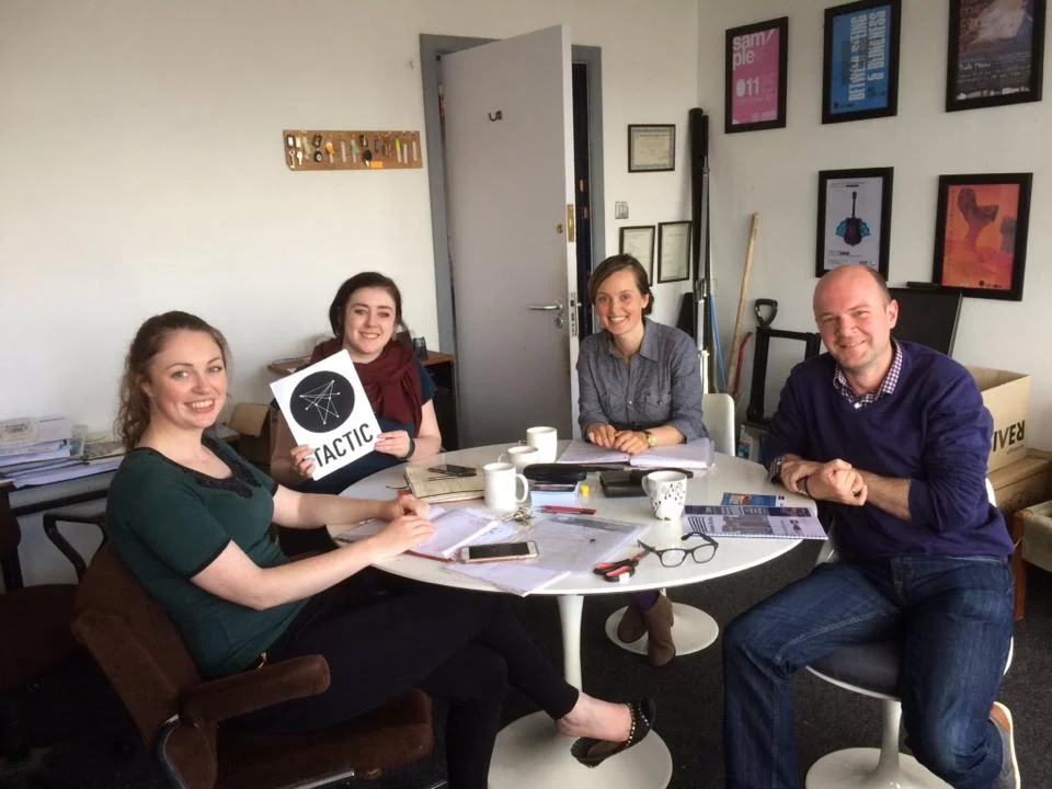 Colm and Dawn with educational partners from Sample-Studios