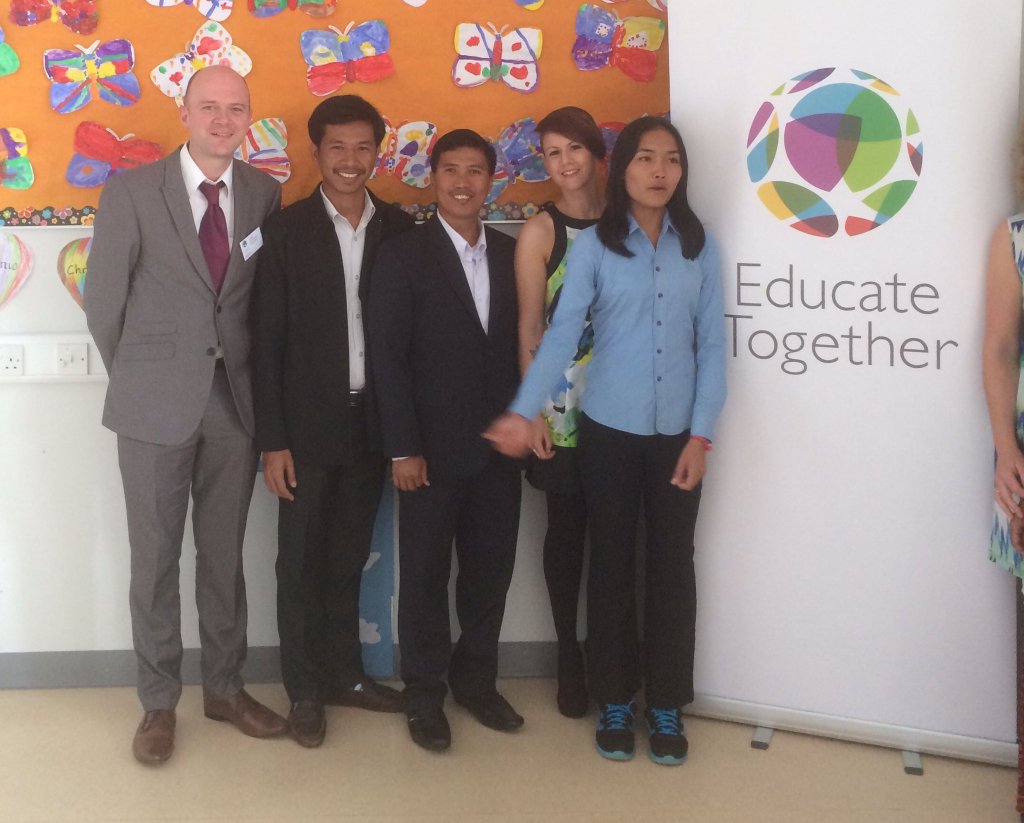 Colm pictured with educators from Siem Reap in Cambodia at the Educate Together 2016 AGM