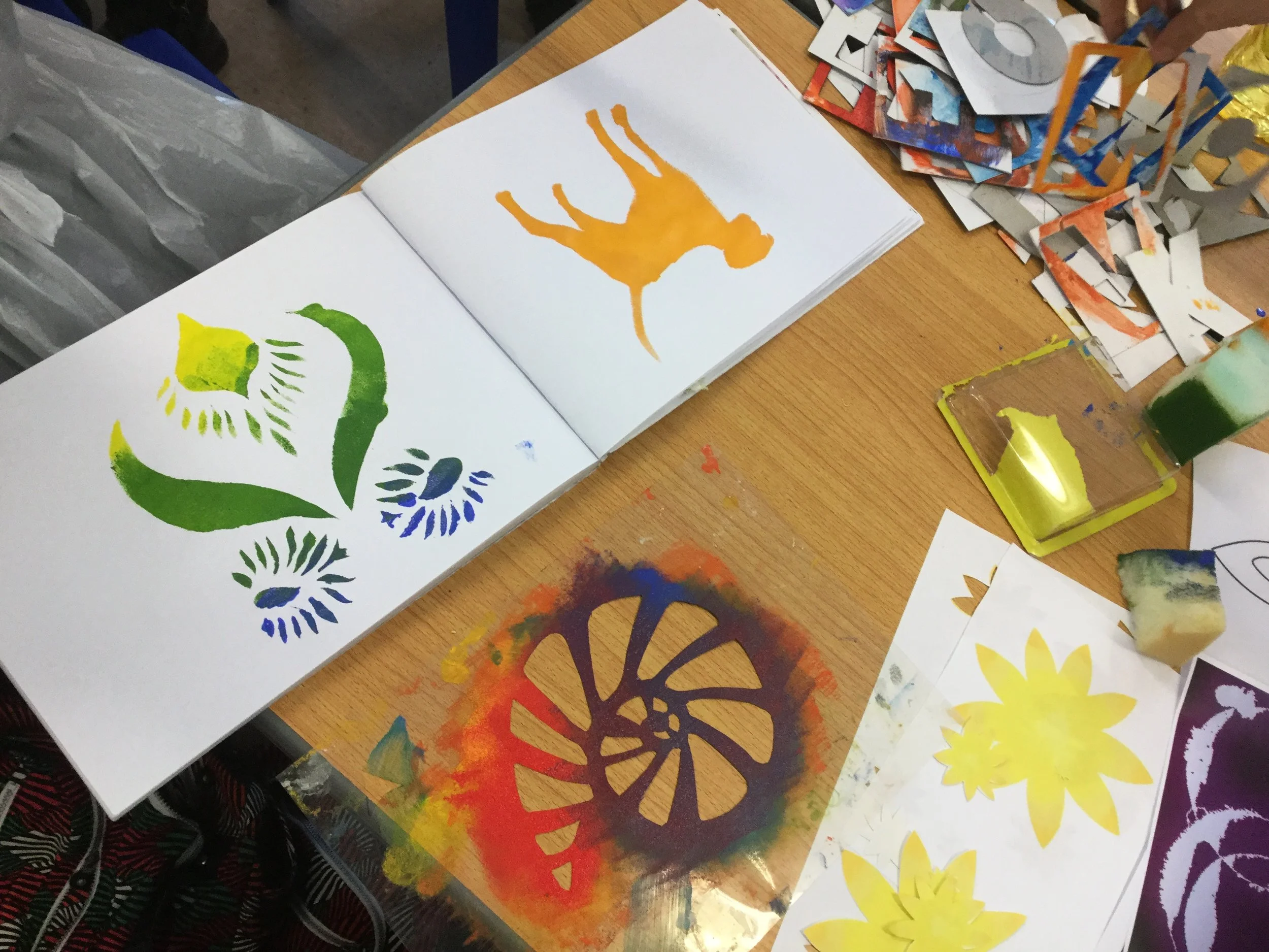 Students working on their Creative Engagement Project in collaboration with Sample Studios