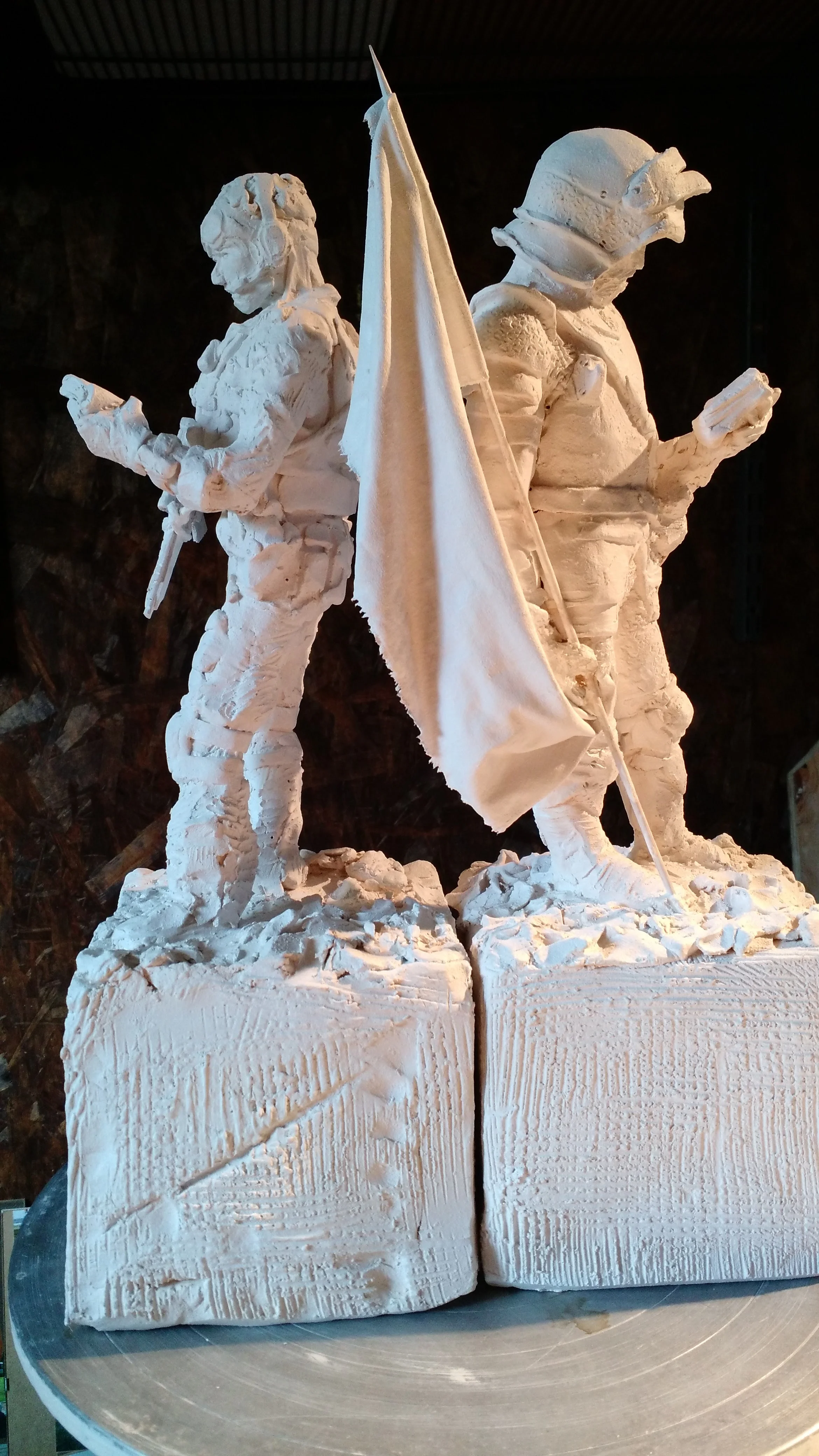 "Christian Soldiers" terra cotta concept sketch