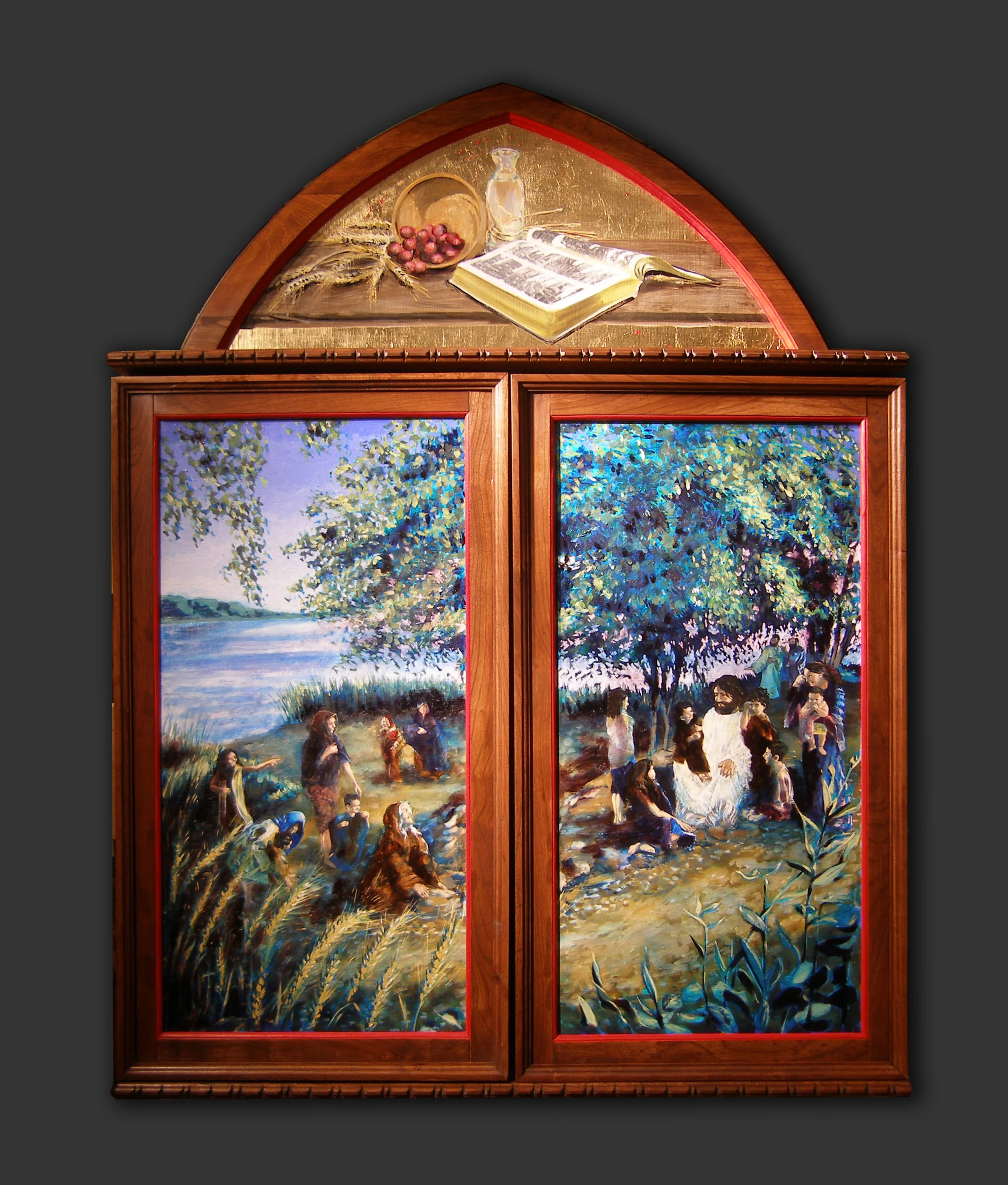 "Life of Christ" triptych, closed, St. Mark's Lutheran Church, Lincoln, NE