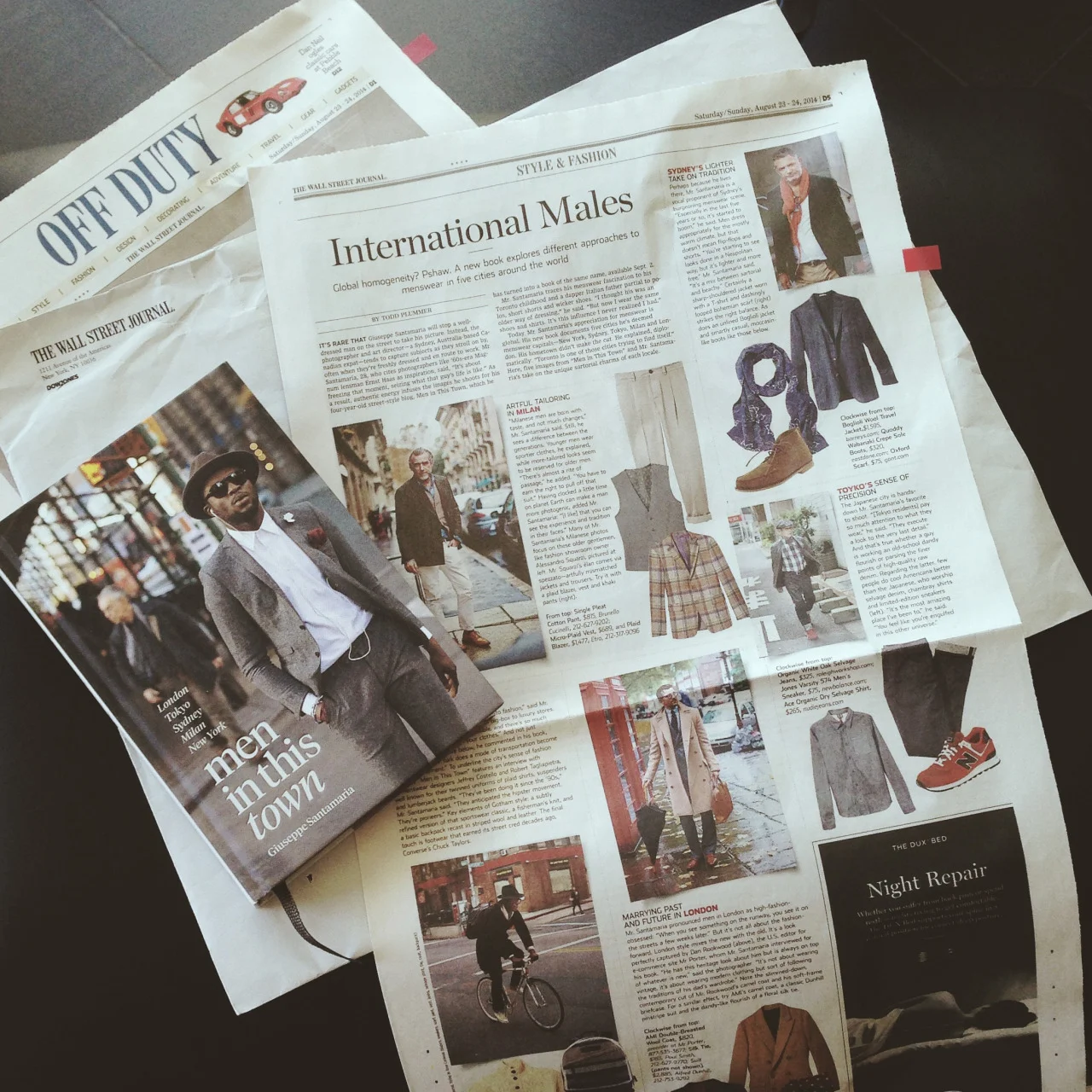 In anticipation of the Men In This Town book worldwide release on September 2nd, The Wall Street Journal did a profile on me and the book…pinch me.
