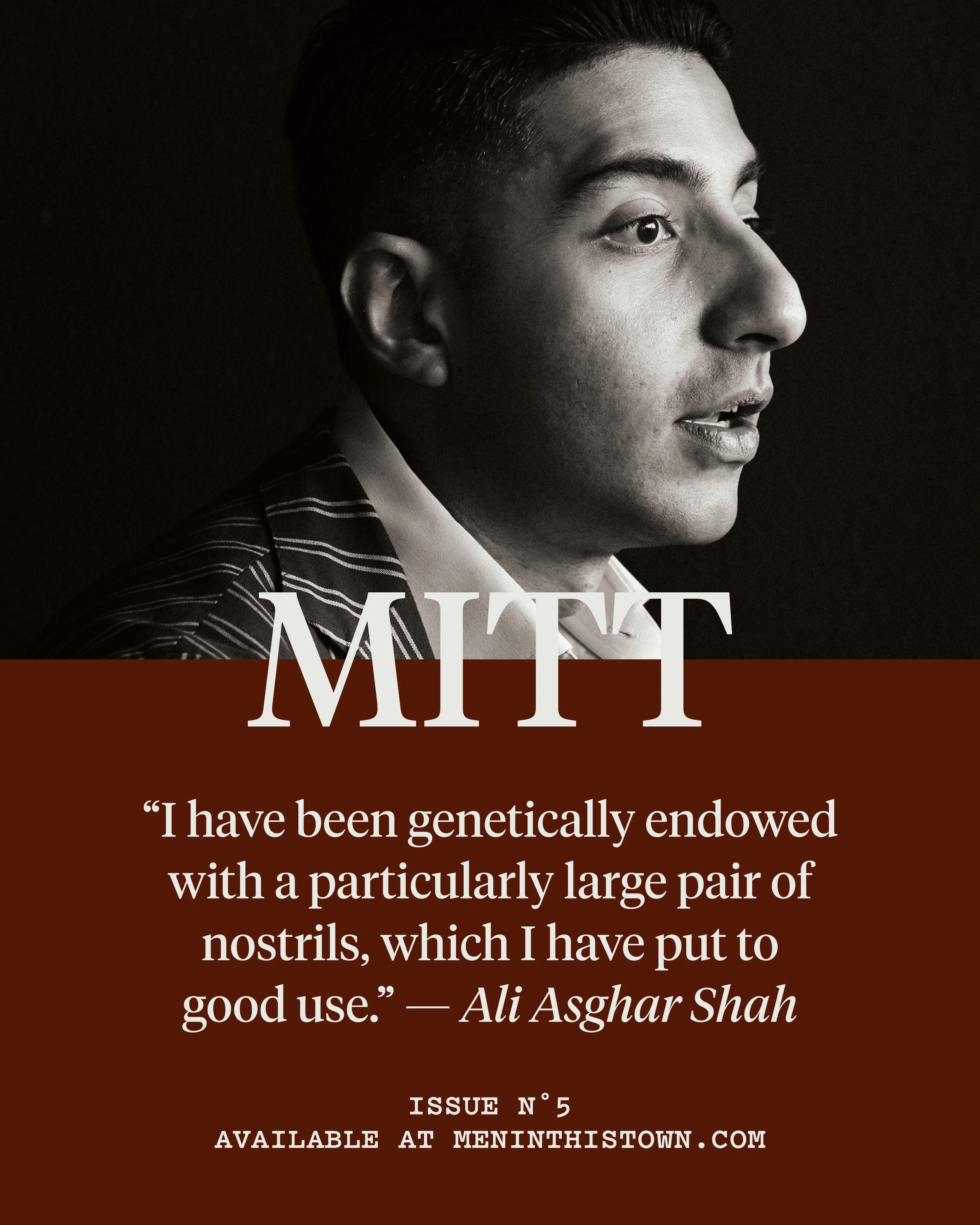 MITT magazine contributor Ali Asghar Shah will be joining our MITT Studio Talks next week, celebrating the launch of issue five, which is now available to pre-order at The MITT Mrkt . 