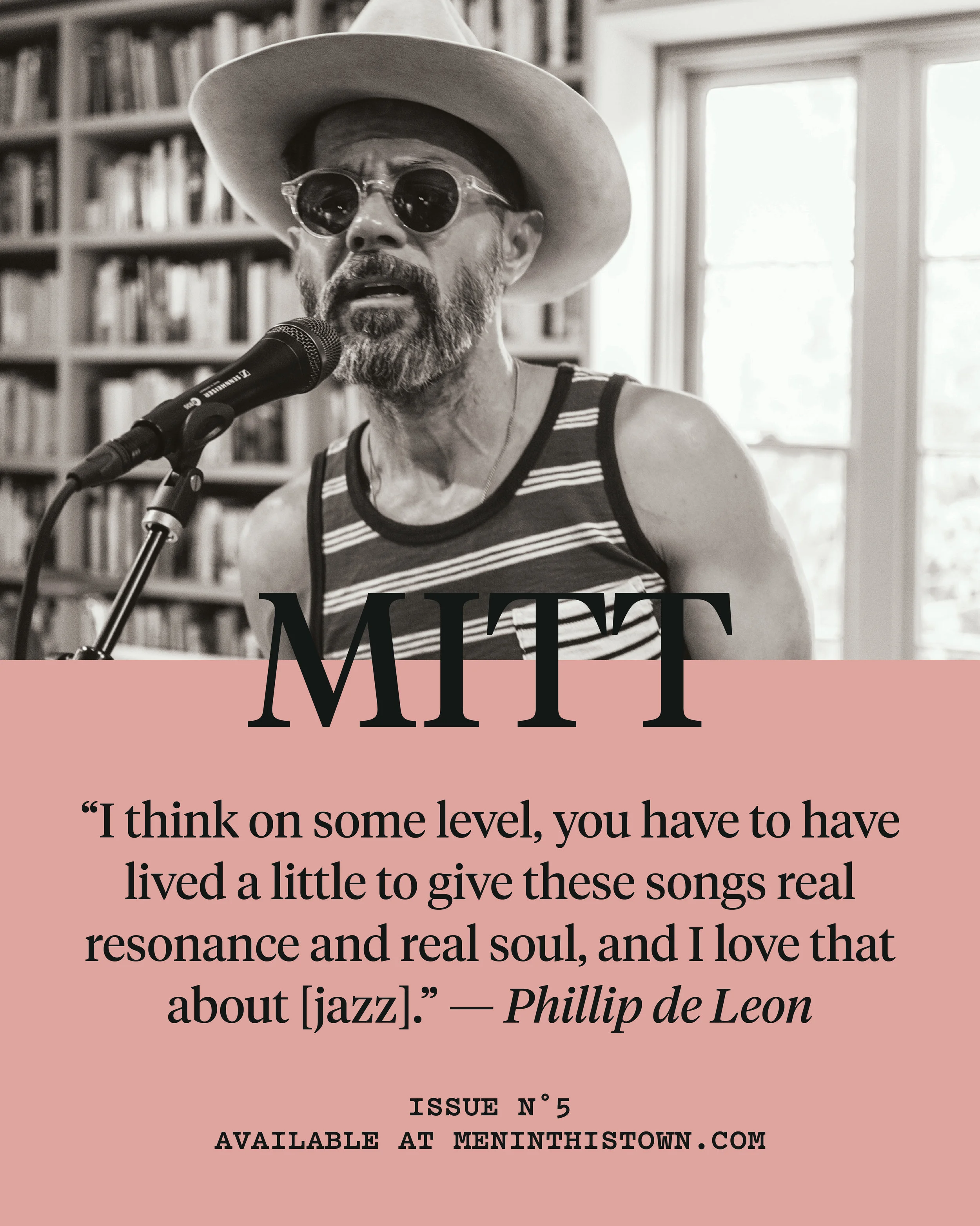 Pasadena based textile designer, jazz musician and overall creative force, Phillip de Leon on the cover of issue 5 of MITT magazine, available to order online now. Photo by Jeremy Perkins