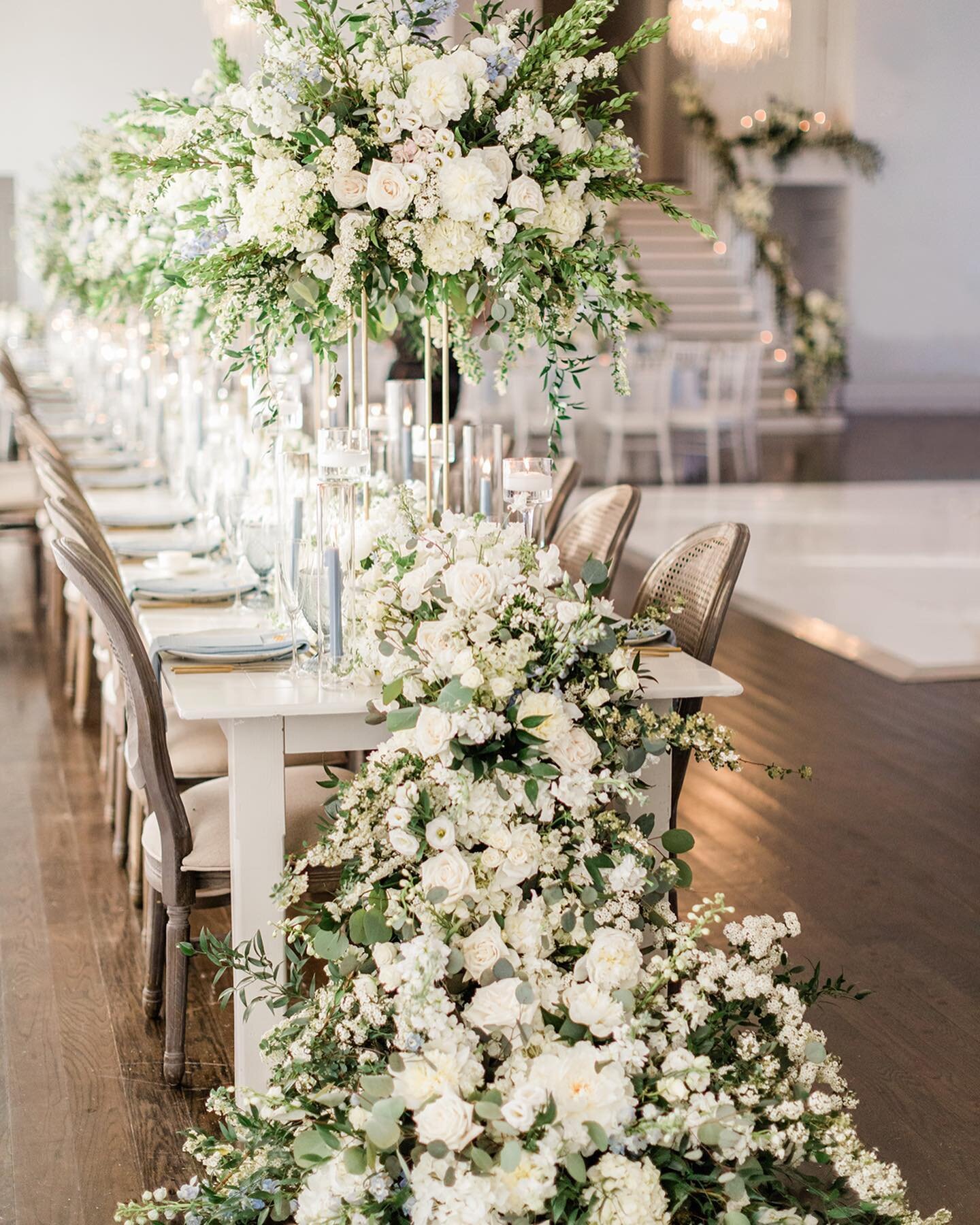 Monday Blues are ok when they look this good 💙 
.
.
.
Photo | @vickipluserik 
Venue | @longwoodvenues Belle Mer, Water Salon
Planning | @leilajamesevents 
Floral Design | @stoneblossom 
Invitations &amp; Day Of Designs | @champagneandink 
Rentals | 