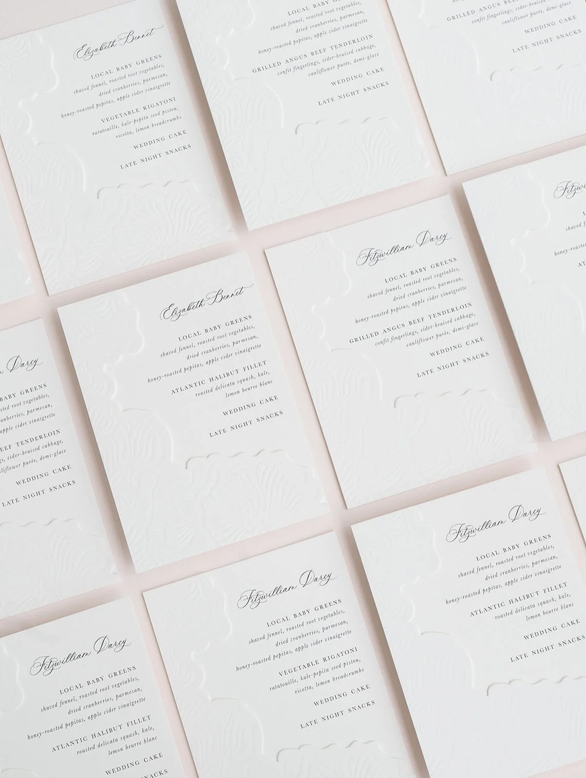 Every detail tells a story when it&rsquo;s designed with intention. ✨

These personalized menus pull double duty, guiding each guest to their seat while reflecting their chosen entr&eacute;e and creating a seamless, elevated dining experience. What m