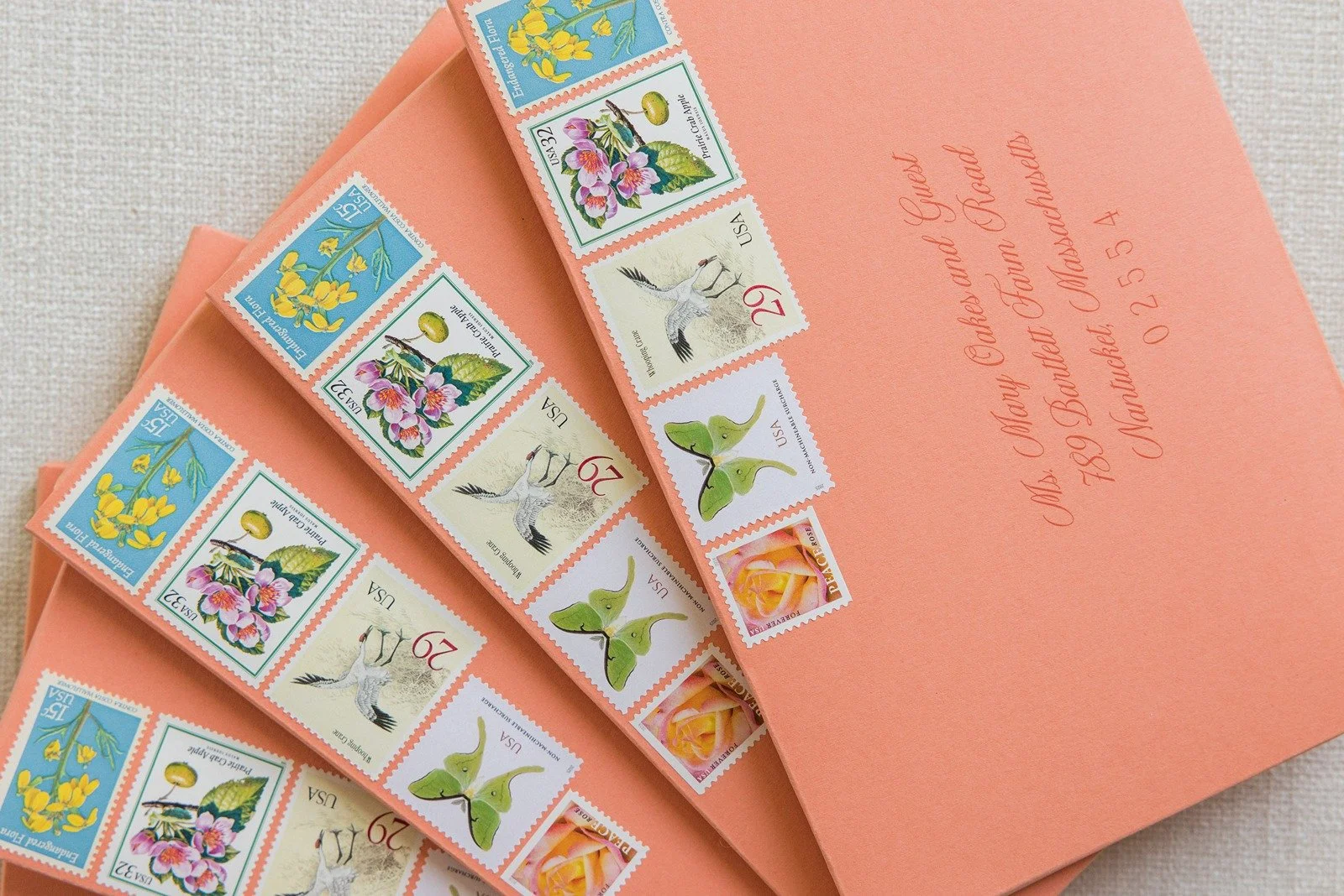 Champagne and Ink Vintage Postage