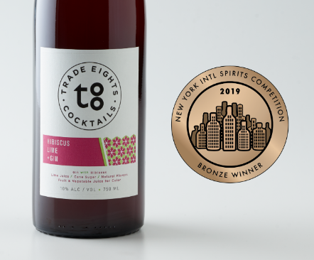 Bronze Medal, 2019 NY International Spirits Competition - Hibiscus Lime +Gin