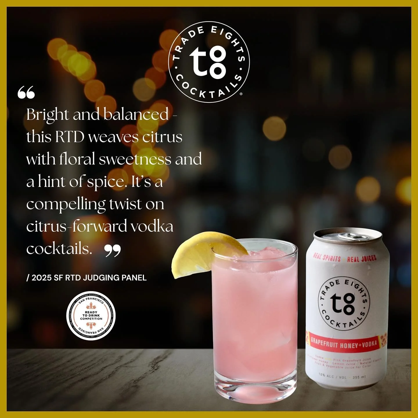📣Big moment for us! Our Grapefruit Honey +Vodka was featured in @thetastingalliance list of the&nbsp;Best Vodka RTDs&nbsp;from the 2025 San Francisco competition! 🙌

We started this journey to prove ready-to-drink cocktails could&nbsp;taste ridicul