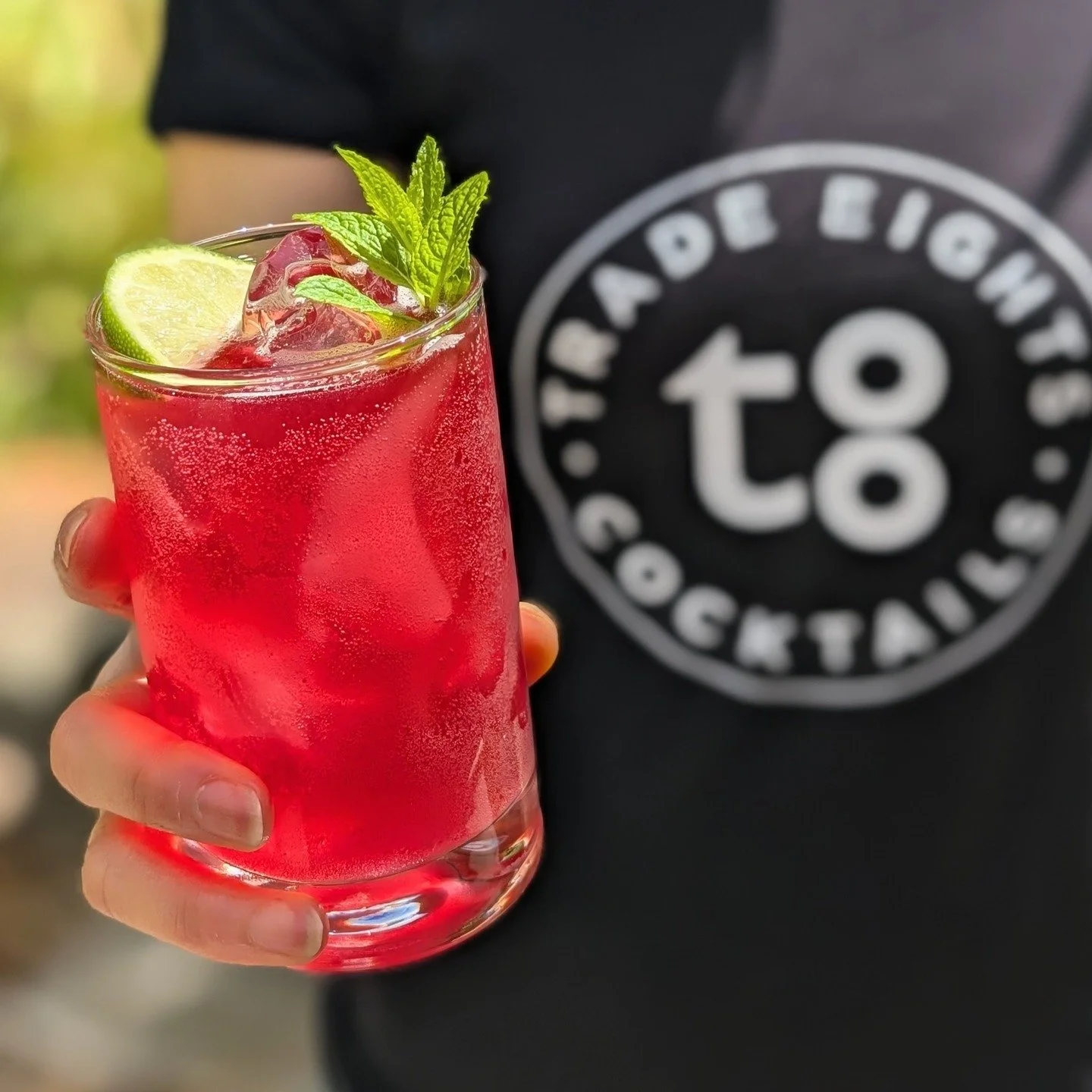 Built for patios, playlists, and passing the good vibes around. 🍹✨ #HibiscusLimeGin #TradeEightsCocktails