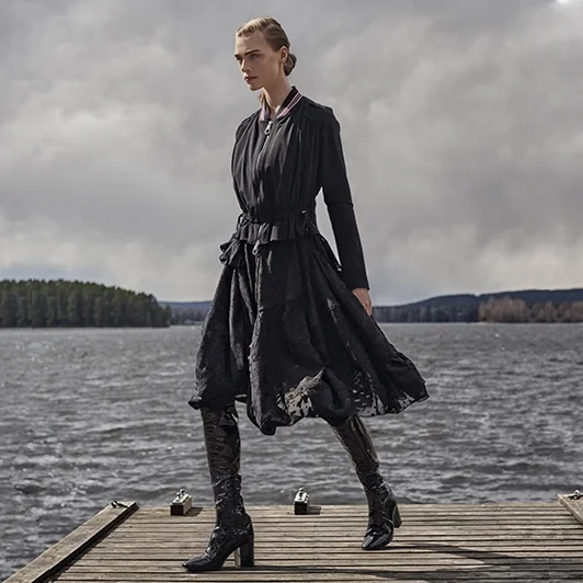 HIGH Design, Quality and Utility are the three core brand values cited by HIGH's British designer, "modern couturier" Claire Campbell, who is recognized as a leading creative talent in contemporary clothing design. A breath of fresh air in today's fashion scene, HIGH aims to create contemporary classics over transient fashion, and clothing design for everyday use over occasional wear.