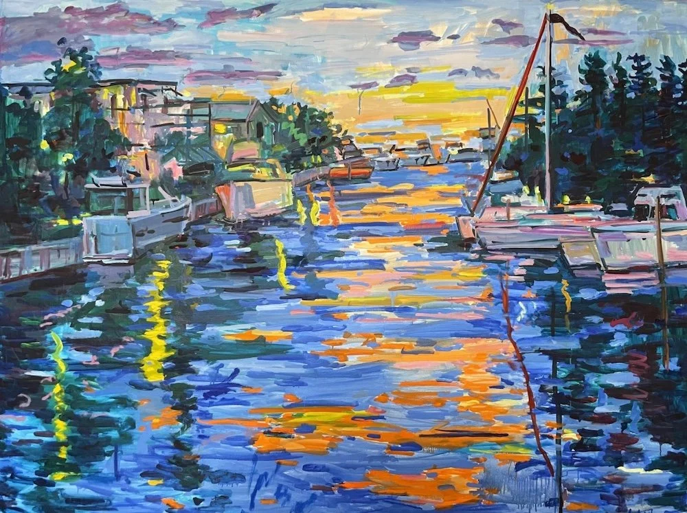 Image of harbor painting