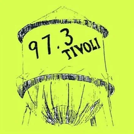 Bright colored logo for 97.3 radio station
