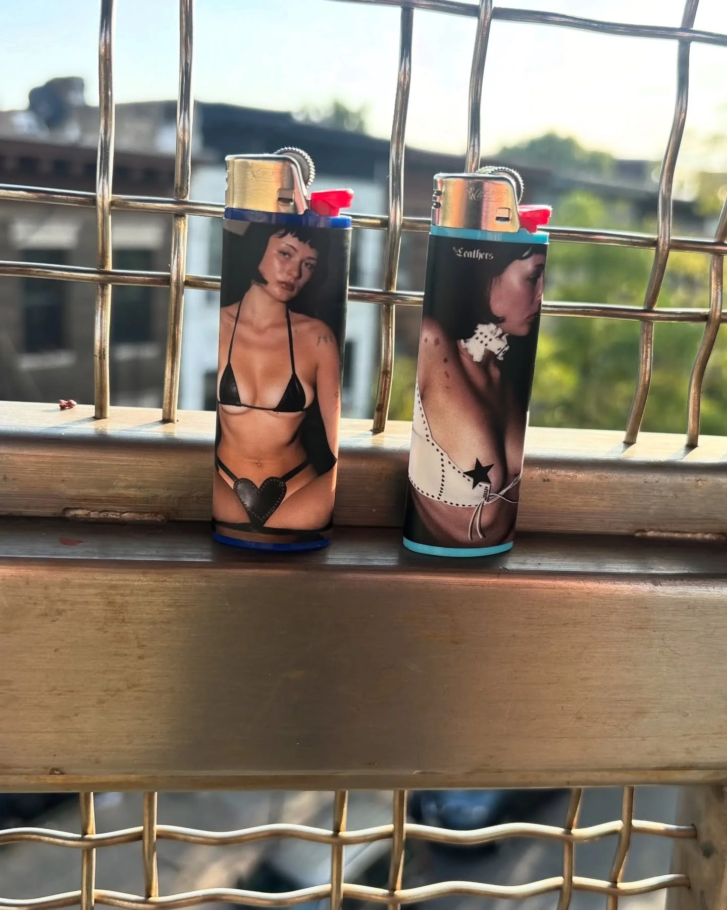 No Erotica x @r_and_m_leathers (starring @letmeknowwhenyourehome) lighters only available at their pop up at @assemblynewyork thru tomorrow