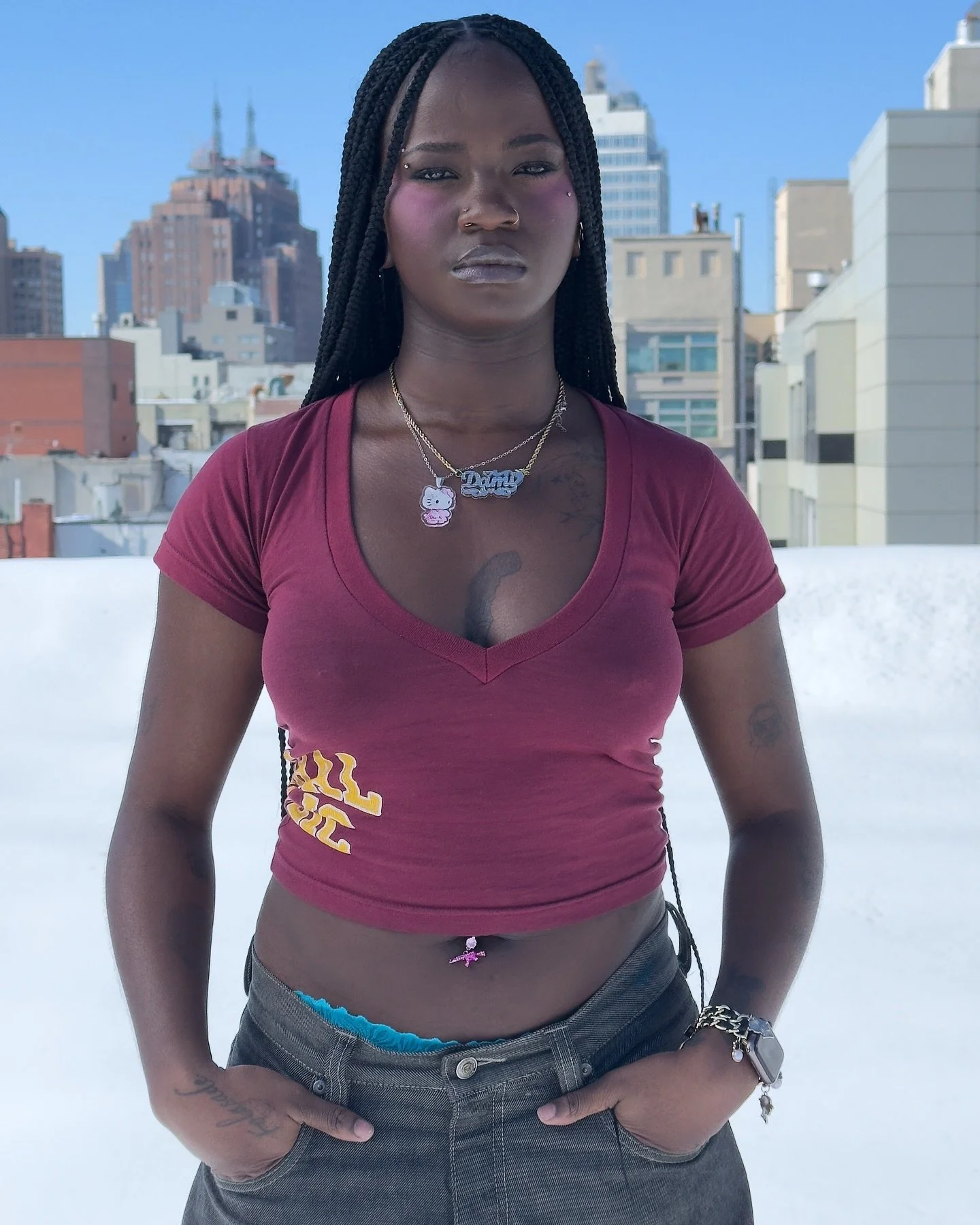 dami ruby and lalage on the roof by @bella_bradbury