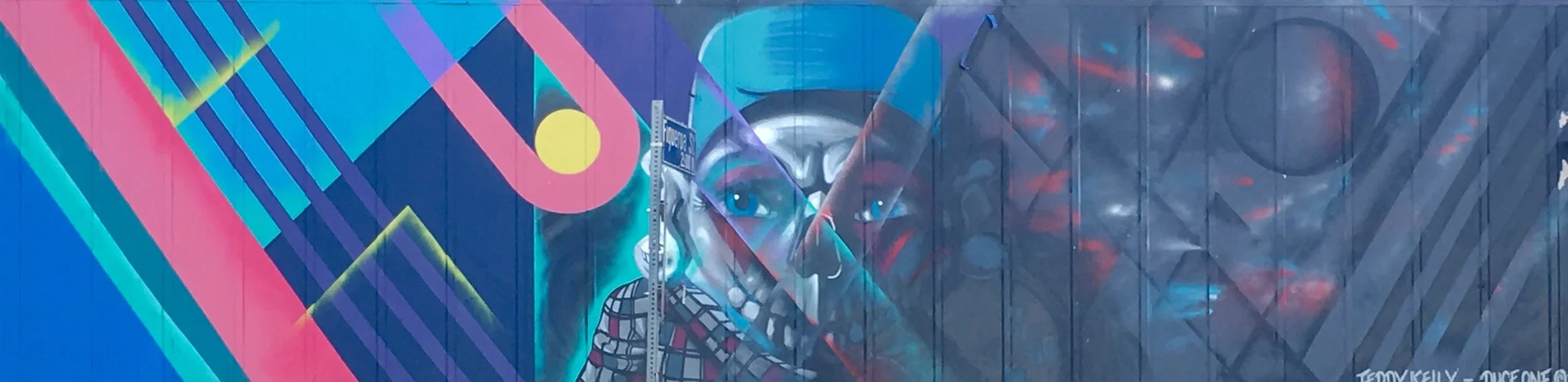 Collaboration with: Teddy Kelly Spray paint on wall
