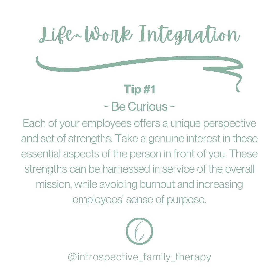 It&rsquo;s #MentalHealthAwarenessMonth and we have an important message for employers in all industries. 

The paradigm shift from Work/Life Balance to Life-Work Integration:
Your work can become your life&rsquo;s work when you are supported, valued,