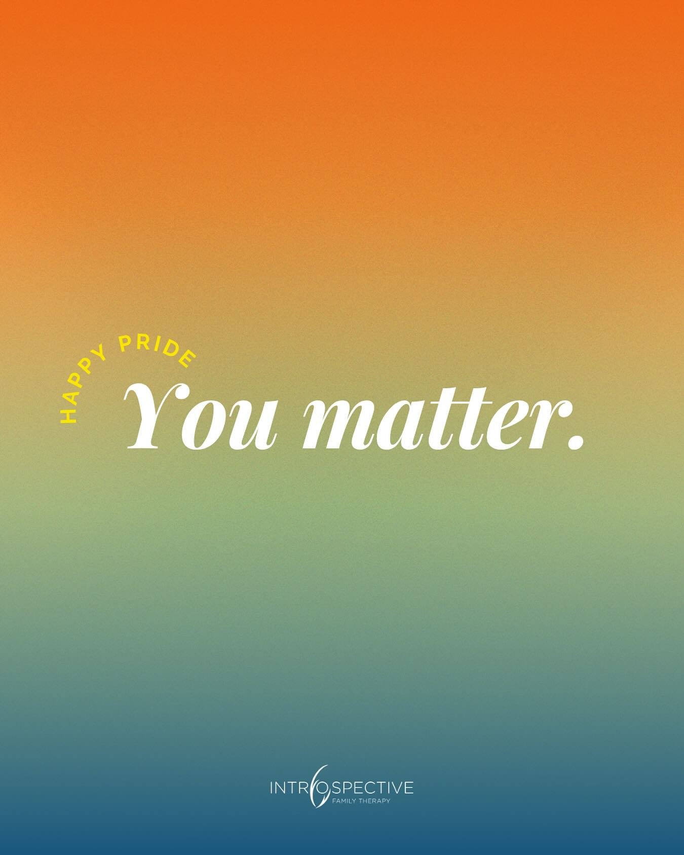 It&rsquo;s Pride Month, so we&rsquo;re resharing some of the core beliefs that drive our work at Introspective Family Therapy. 

We believe in holding space for the rights of all people nationwide. We see the fear and destruction affecting our client