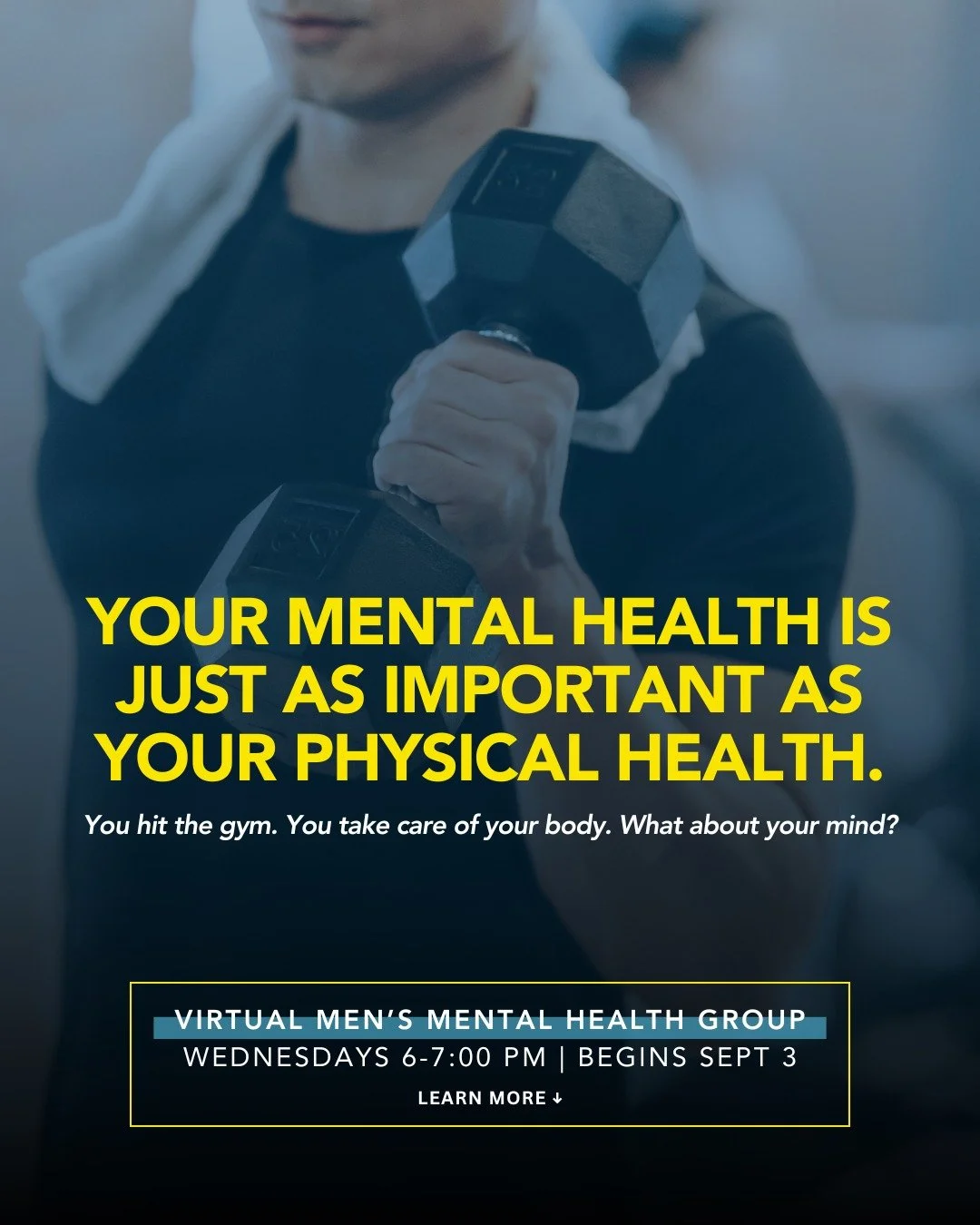 Join us for our Men&rsquo;s Mental Health Group, a new online program for men looking to show up authentically and purposefully in all aspects of their lives.

This group is for you if you:
🔷 You&rsquo;re interested in building community and connect