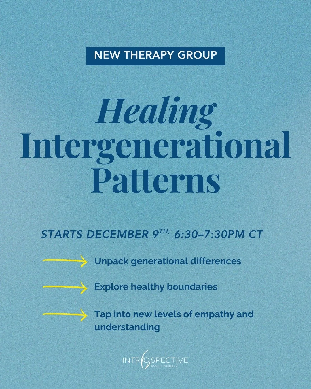 Family wounds can run deep, especially during the holidays. If you're hoping to break old cycles, understand your family story, or find more #compassion and #peace in your relationships, this is the group for you. 

Through storytelling, reflection, 