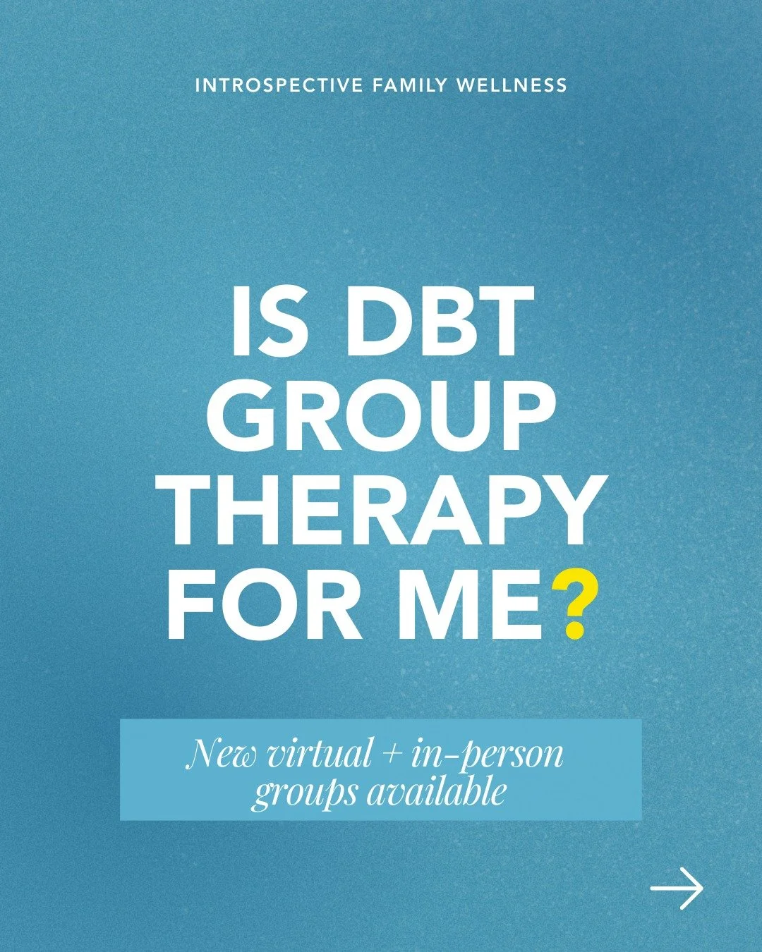 Is #DBTTherapy for you? Our upcoming Chicago and virtual DBT Groups are designed to empower you with new skills to build emotional awareness, regulation, and interpersonal relationships&mdash;all in a safe, supportive environment. 

📆 VIRTUAL DBT GR