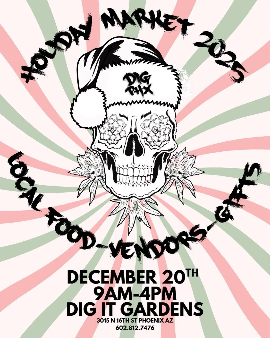 🎄 Our Holiday Market is only 8 days away! 🎄
We&rsquo;re beyond excited to welcome phenomenal local artists and small businesses &mdash; and we&rsquo;ll be collecting food donations for Paz de Cristo Community Center. Come shop local and support our