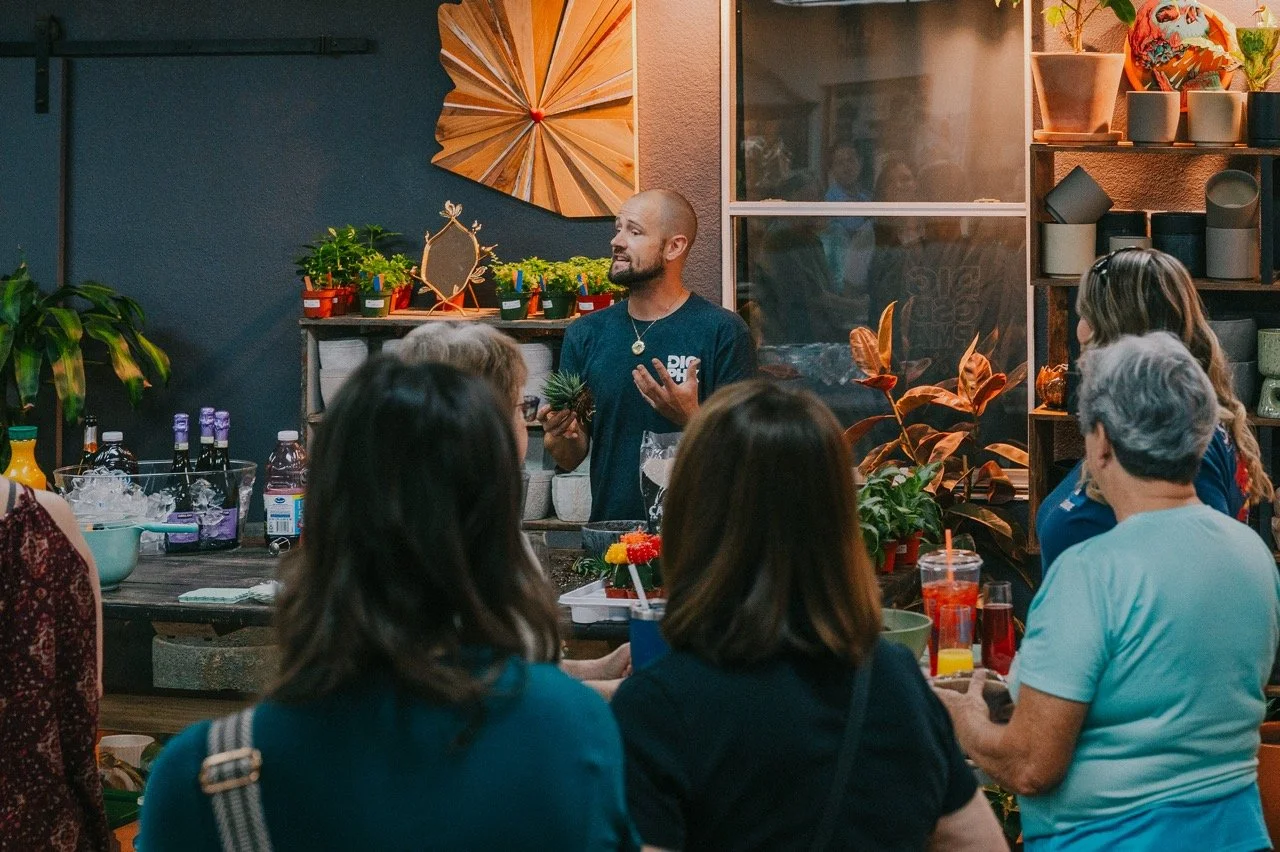 🌵💚 DIG IT GIVES 💚🌵

What an incredible day at Dig It Gardens!

We were honored to host a special cactus workshop and spend time with such an inspiring community. 🌵✨

Thank you to everyone who came out, created with us, and helped support a meani
