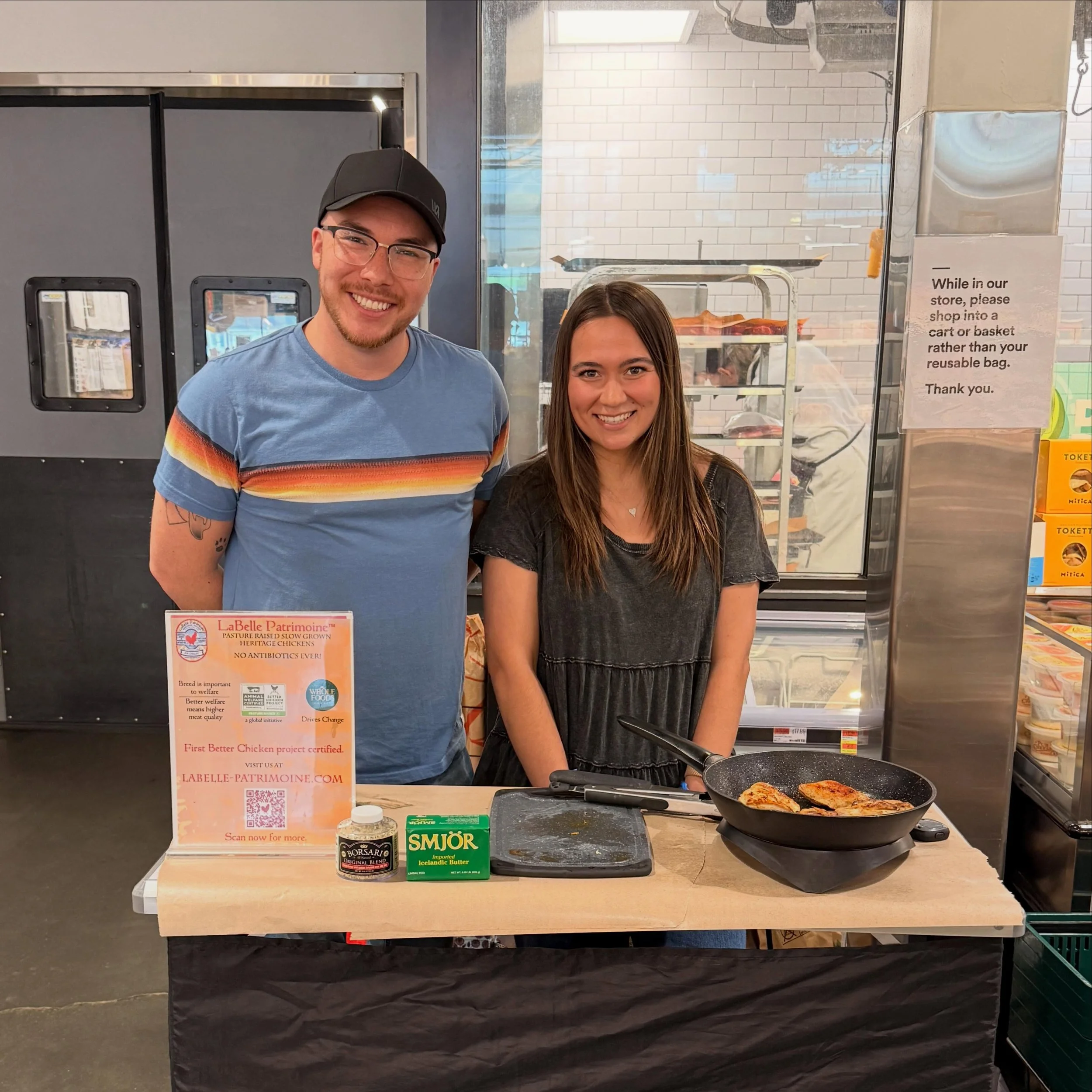 Alex and Nicole showcasing @labellepatrimoine at @wholefoods #walltownship #newjersey #alexrobillc