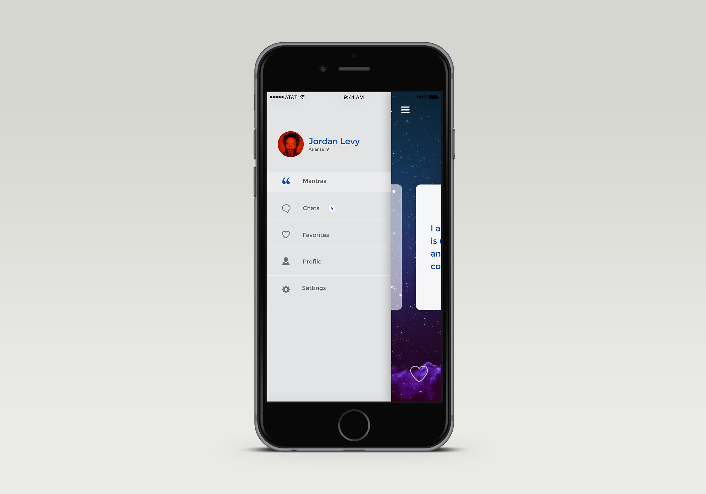  Mantra is an app that brings wisdom to the user in doses of the users choosing. My role in this project has been multifaceted. I helped to trim down the clutter of the original concept making it clean and to the point while still providing rich feat