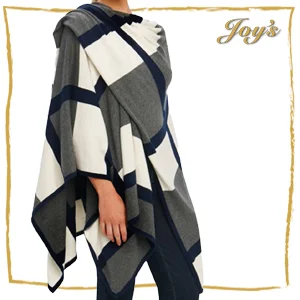 Foxcroft | 171196 | $98 Colorblock Rauna Cotton Shaw Simple but stunning - a colorblock ruana you can throw onto almost any outfit.