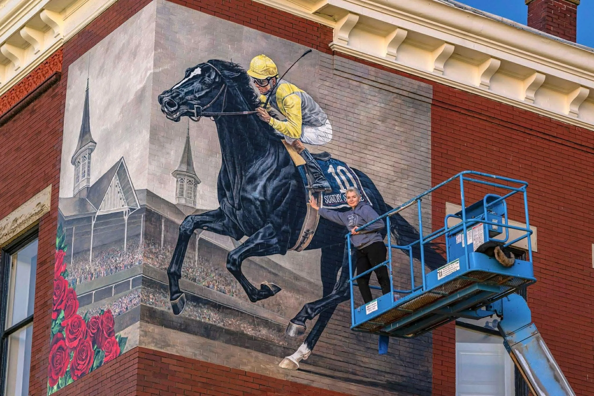 Jaime Corum Sunday Silence Mural last touch.jpeg