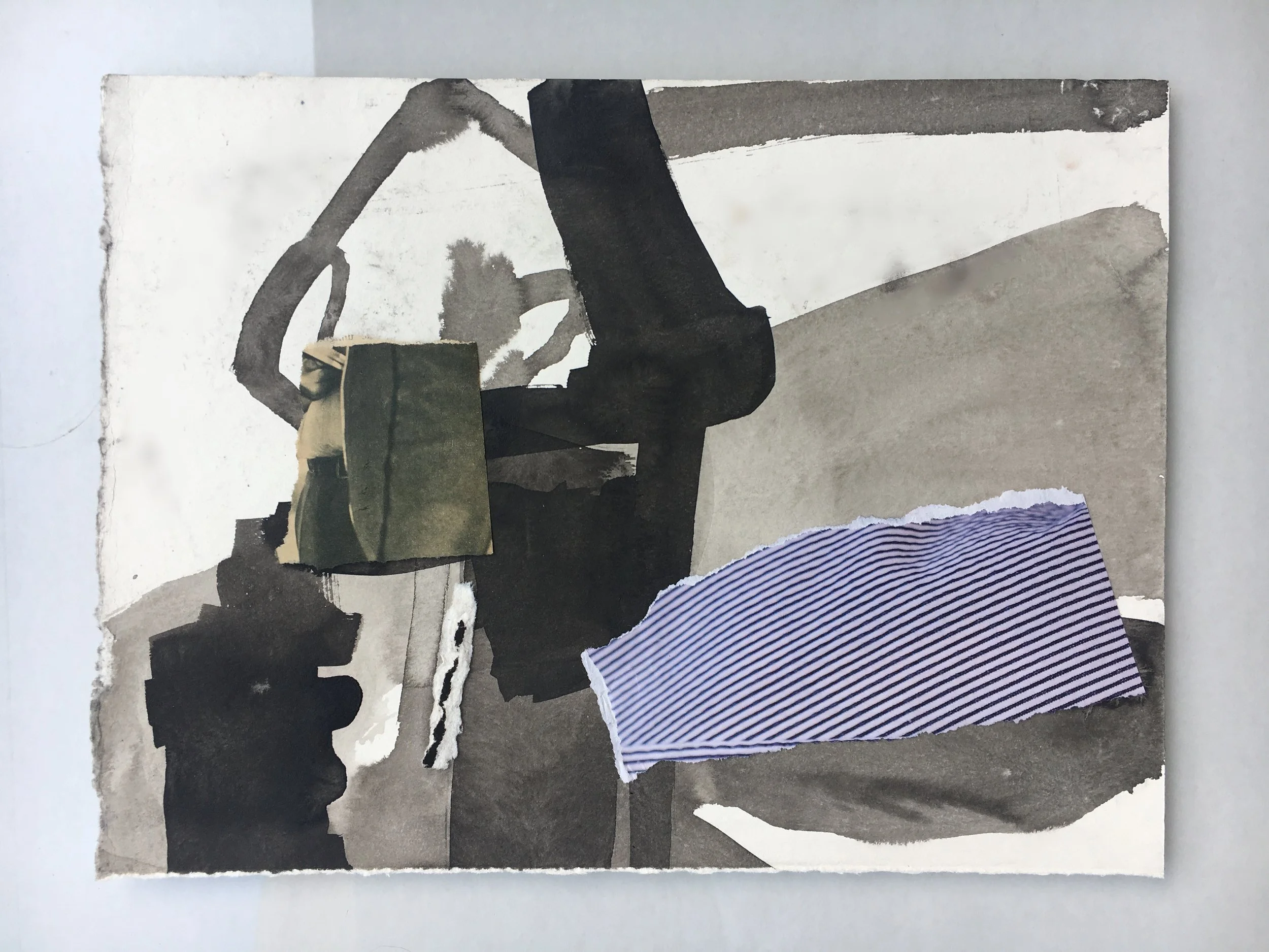 Daneel Playground Ink and collage on paper 8 x 10”