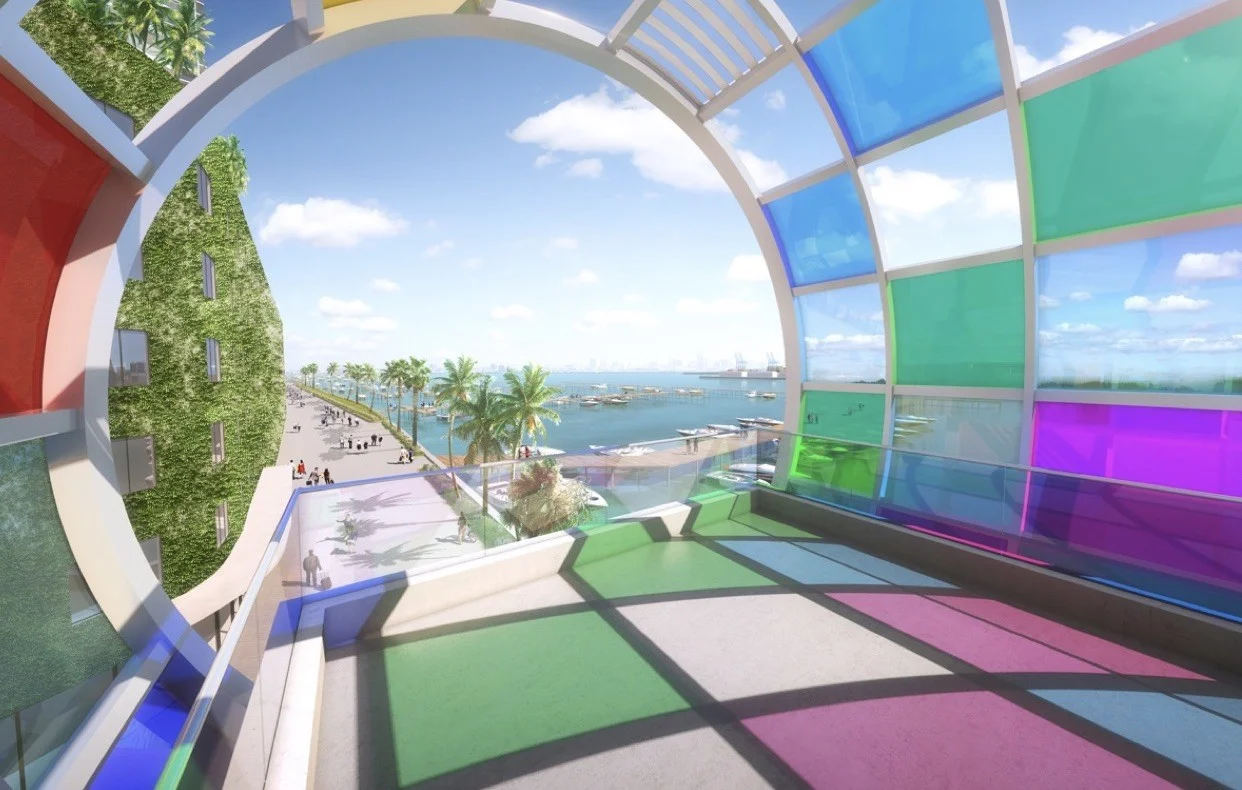 Design By Daniel Buren For South Beach’s New Pedestrian Bridge Over 5th Street Revealed