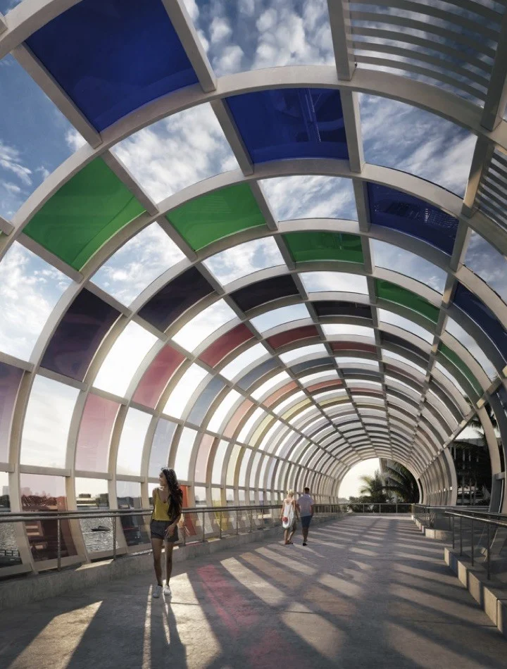Design By Daniel Buren For South Beach’s New Pedestrian Bridge Over 5th Street Revealed