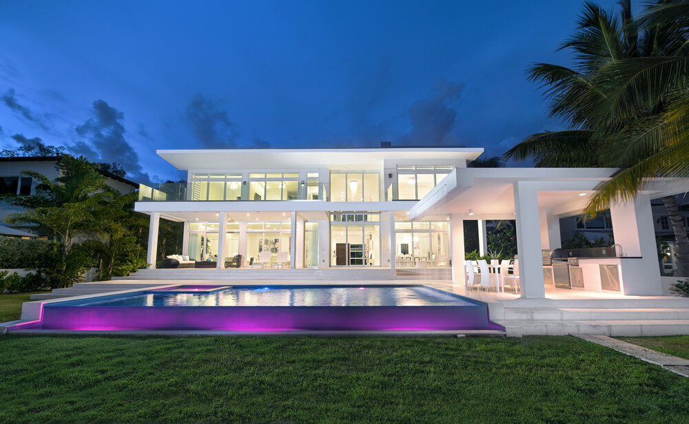 This Sprawling Modern Waterfront Mansion Steps Away From Lil Pump's Miami Home — PROFILE Miami