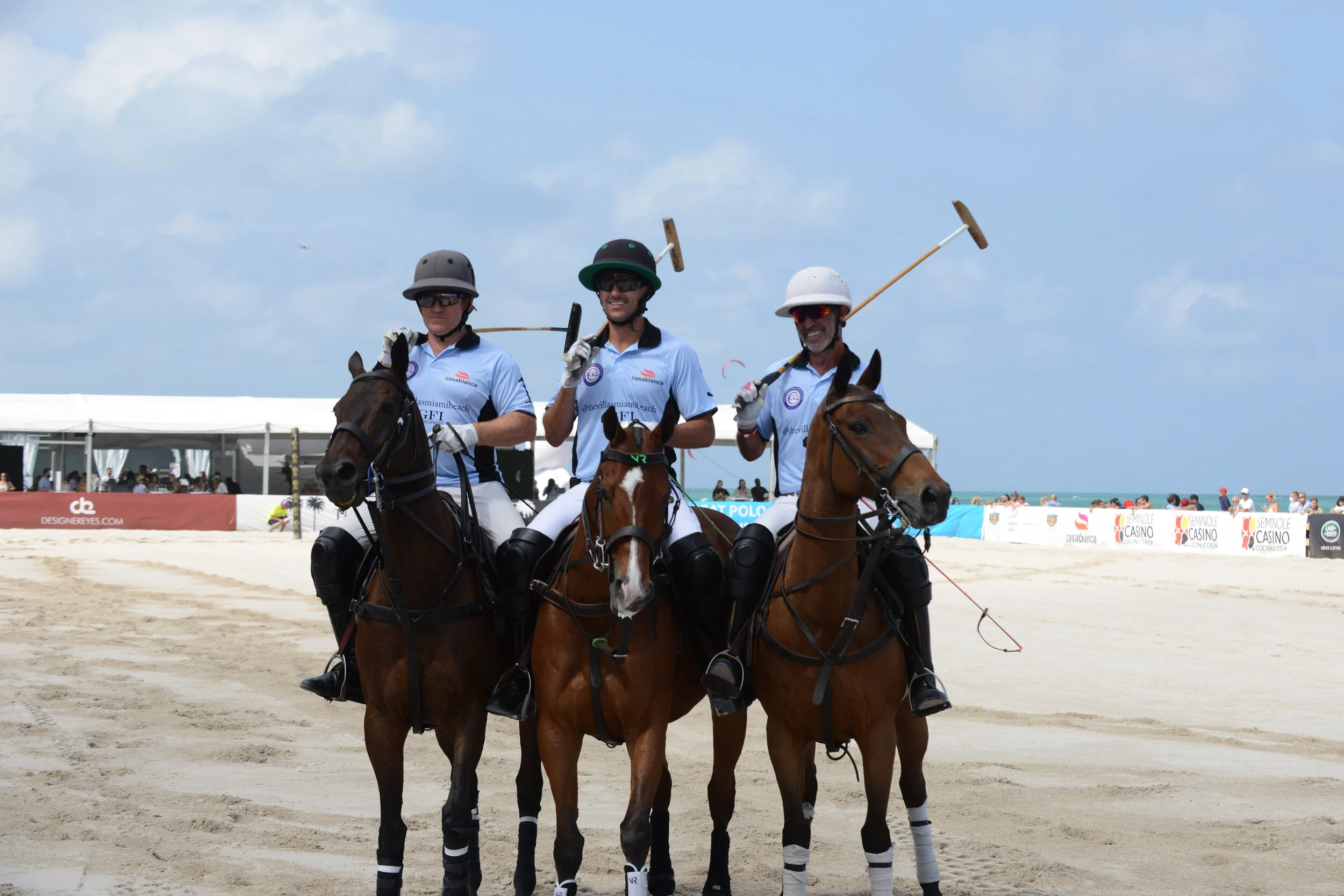 Marc Ganzi, Nic Roldan, Horacio Heguy - The Ritz Carlton-GFI Team - World Polo League Beach Polo 2021 Credit Mike Leandre.jpg