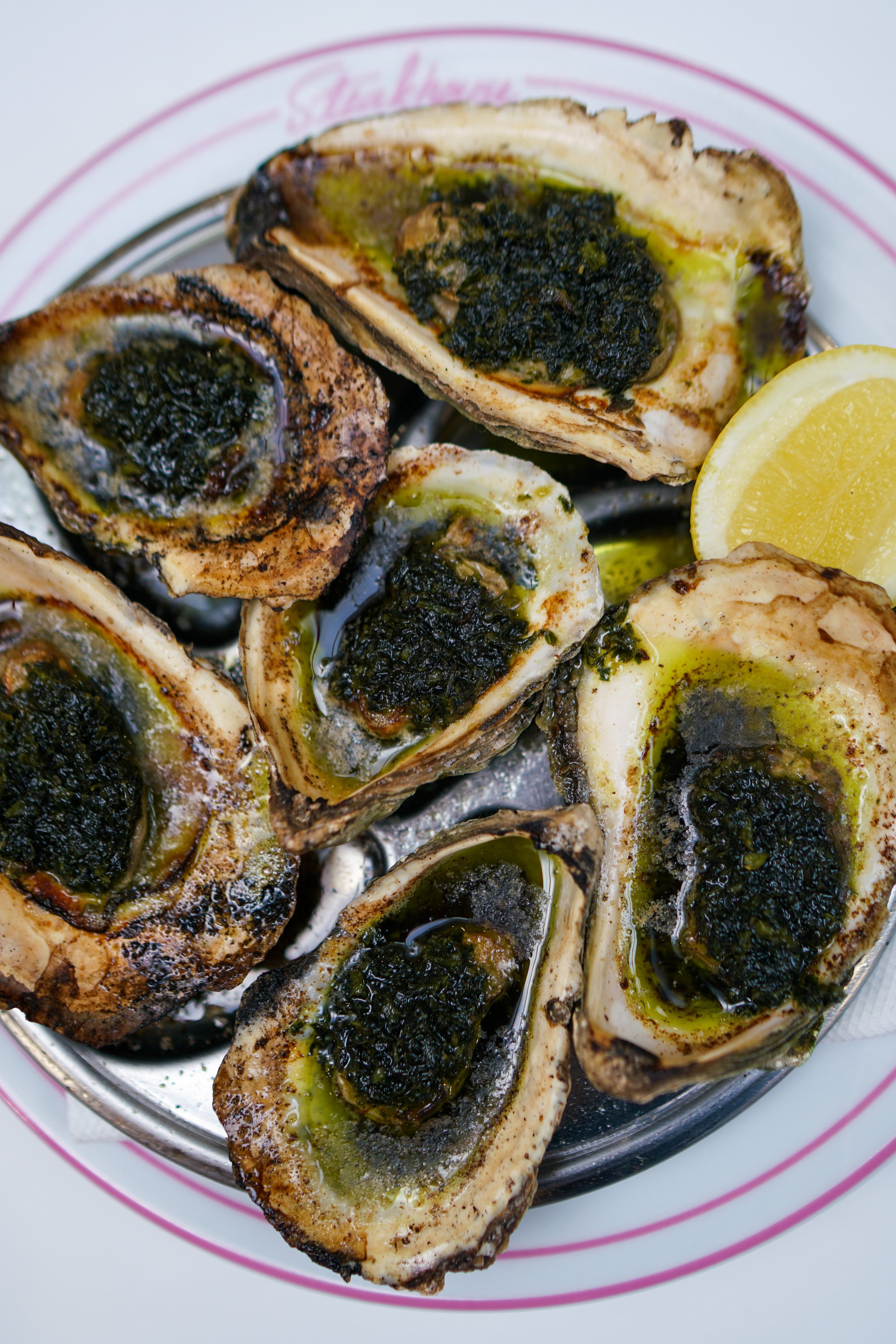 Giant Grilled Oysters 'Bourguignon'
