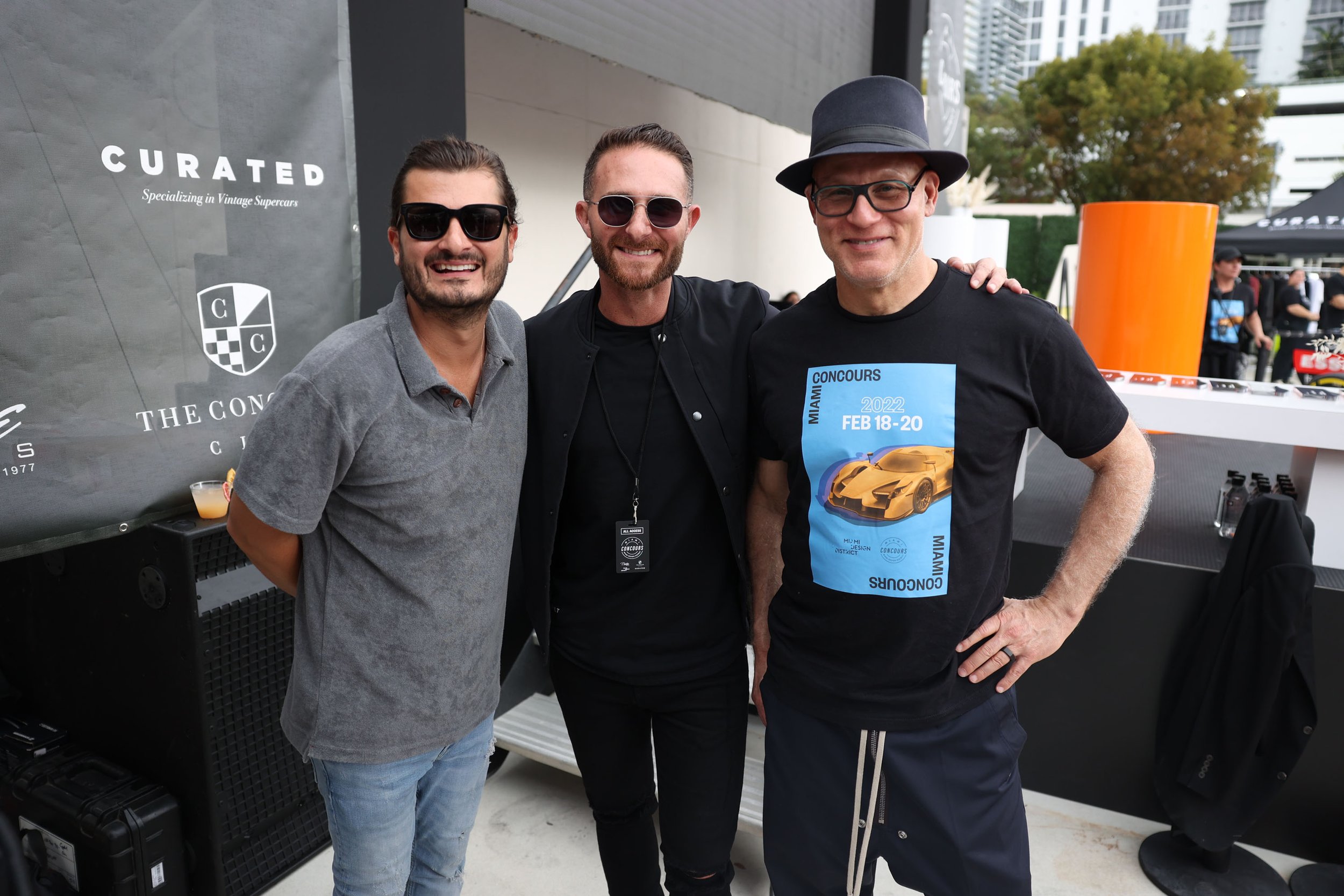 John Temerian, Brett David &amp; Craig Robins at Miami Concours 2022 in Miami Design District