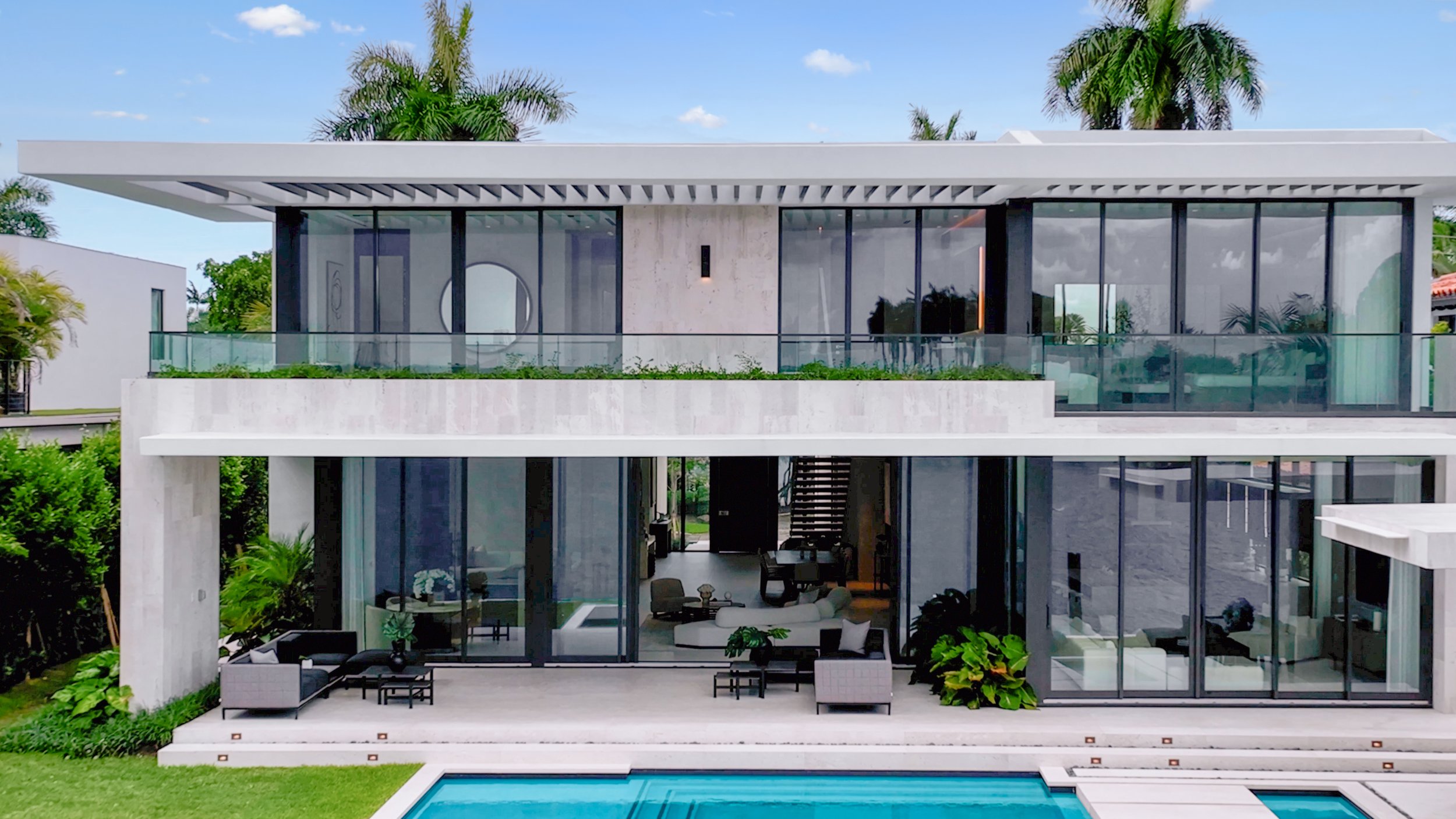 Check Out The Tropical Modern Waterfront On Bay Harbor Islands Asking $22.95 Million 1.JPG