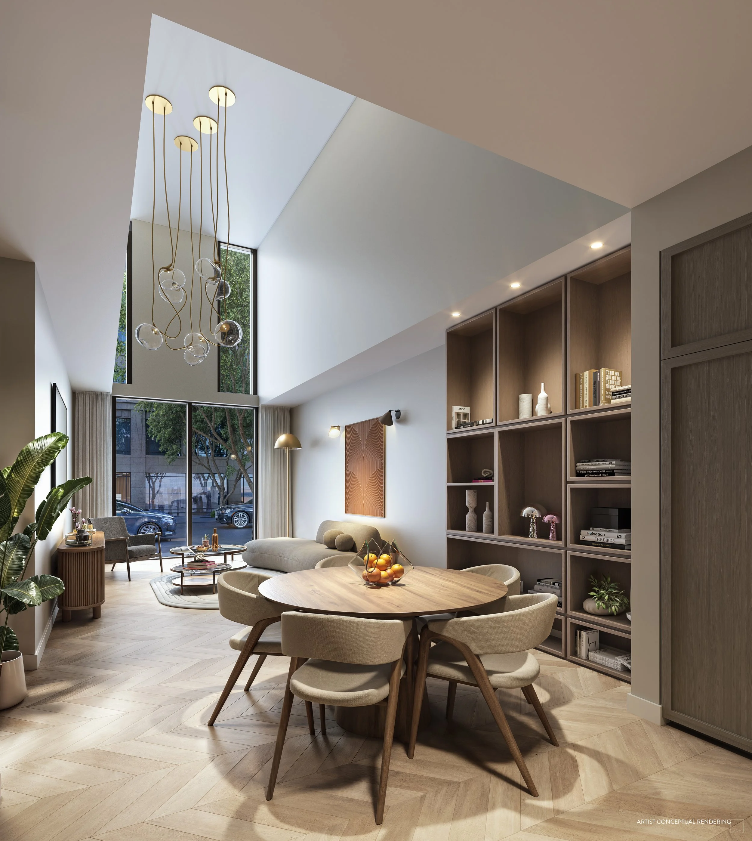 ONE W12 - Townhome Dining and Living Room.jpg