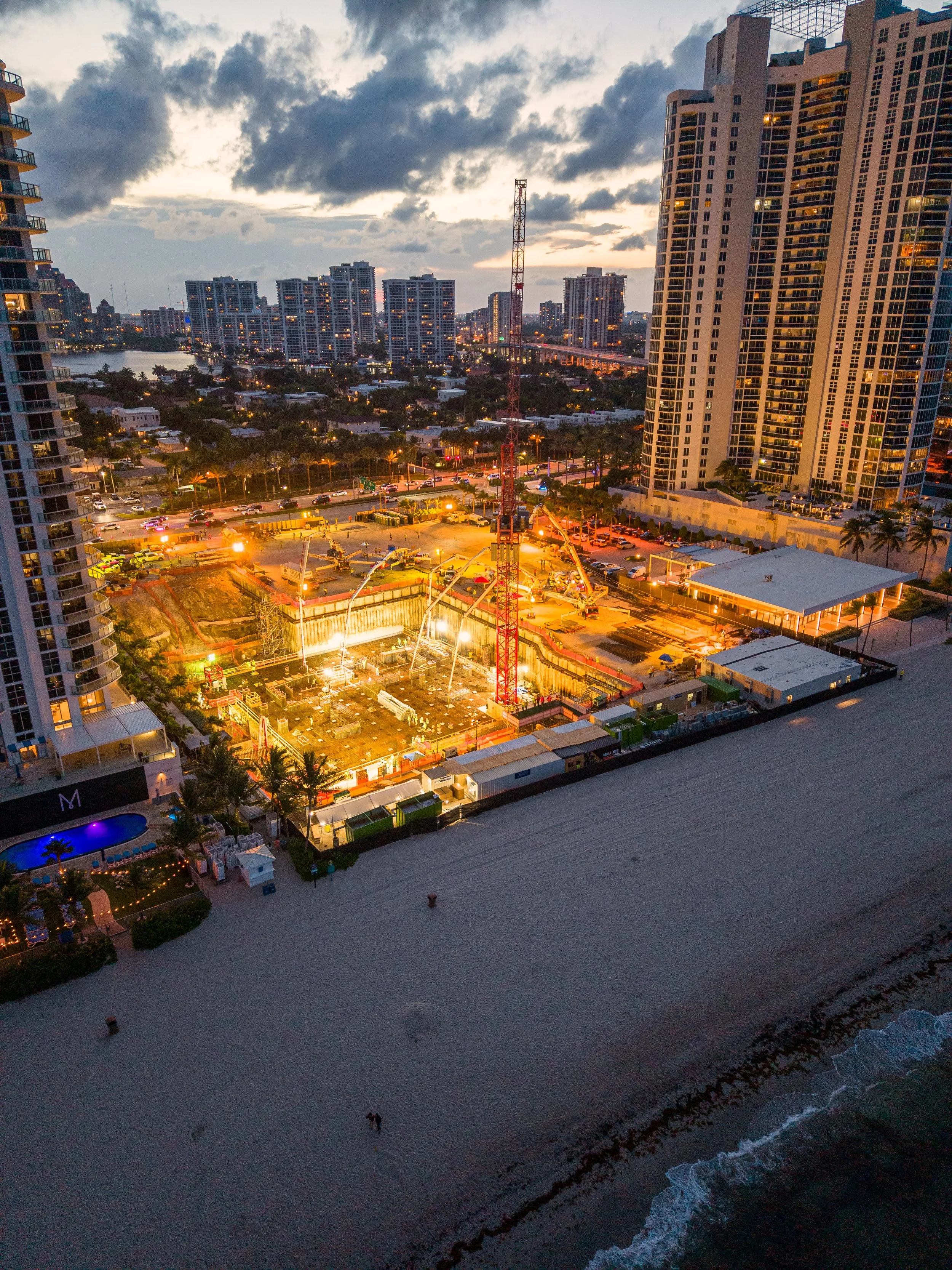 Developers of The St. Regis Residences, Sunny Isles Beach, Miami, Complete Landmark Foundation Pour As South Tower Prepares To Go Vertical 2.JPG