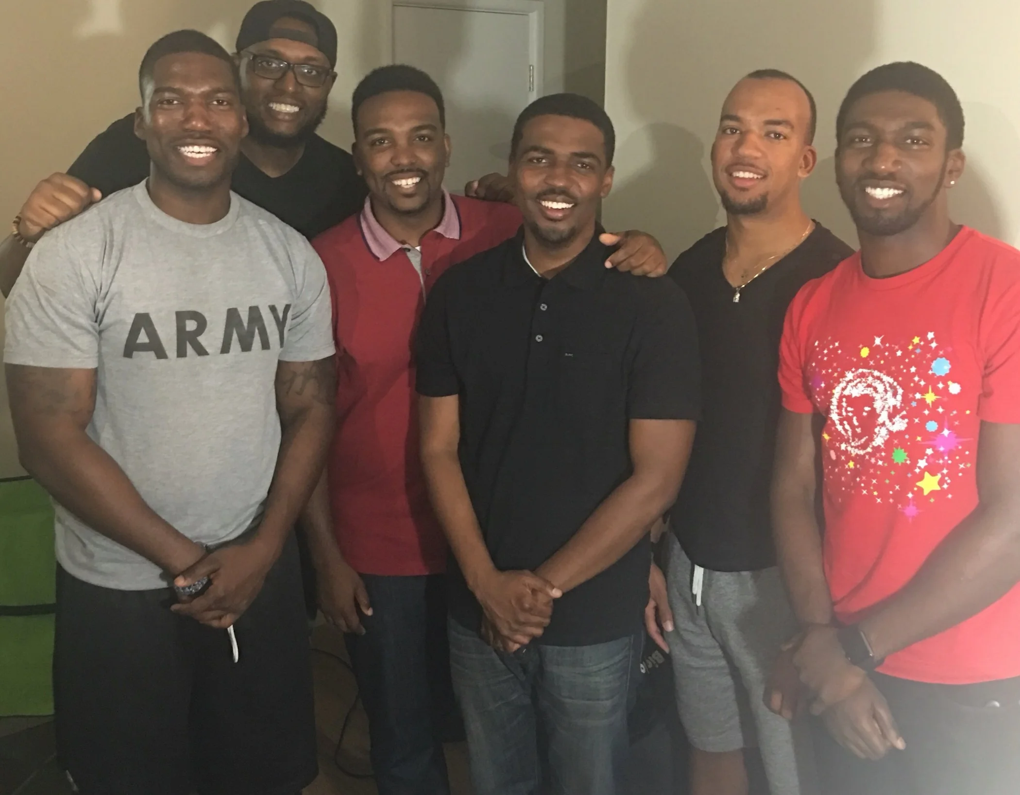 Pictured from left to right: Gabriel Hemingway, William Warren, Alfred Wilson, Ryan Rosenthal, Ronald Simpson, Benjamin Hemingway