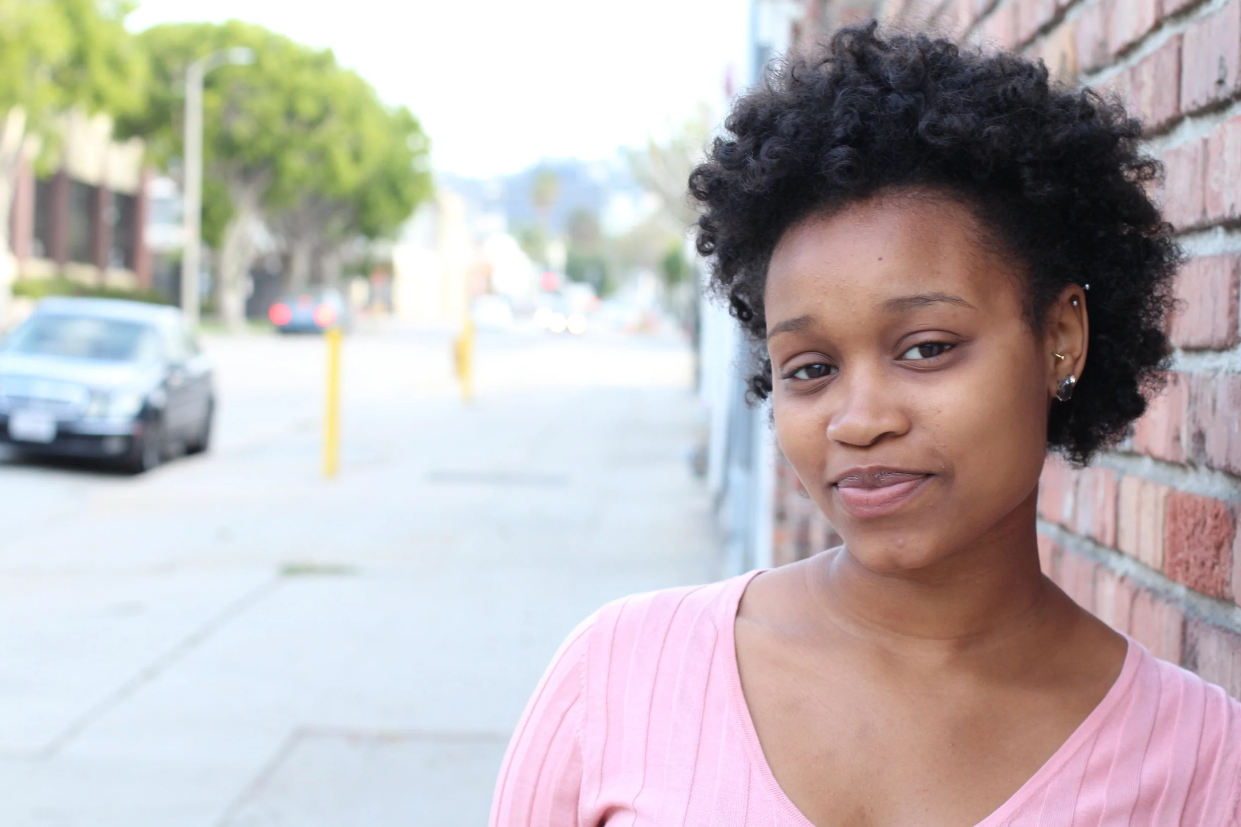 Outdoor portrait of beautiful African American young woman - Black people