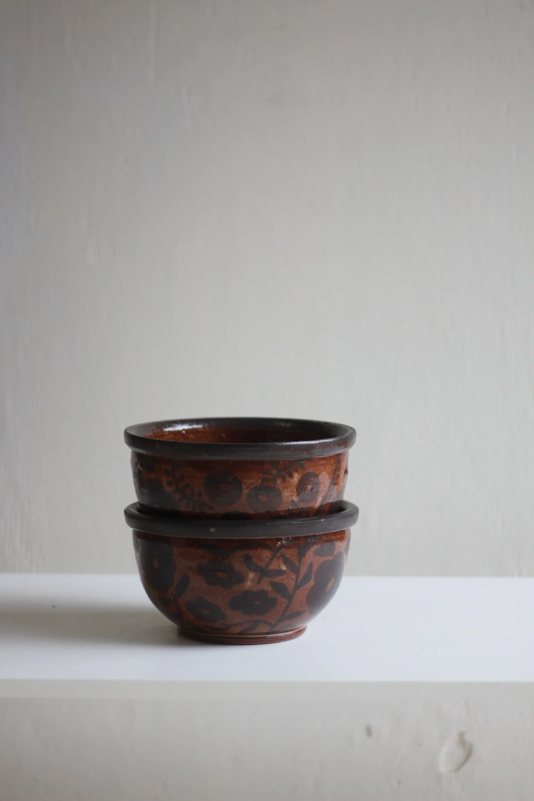 (set of 2) ramen bowl in floral motif